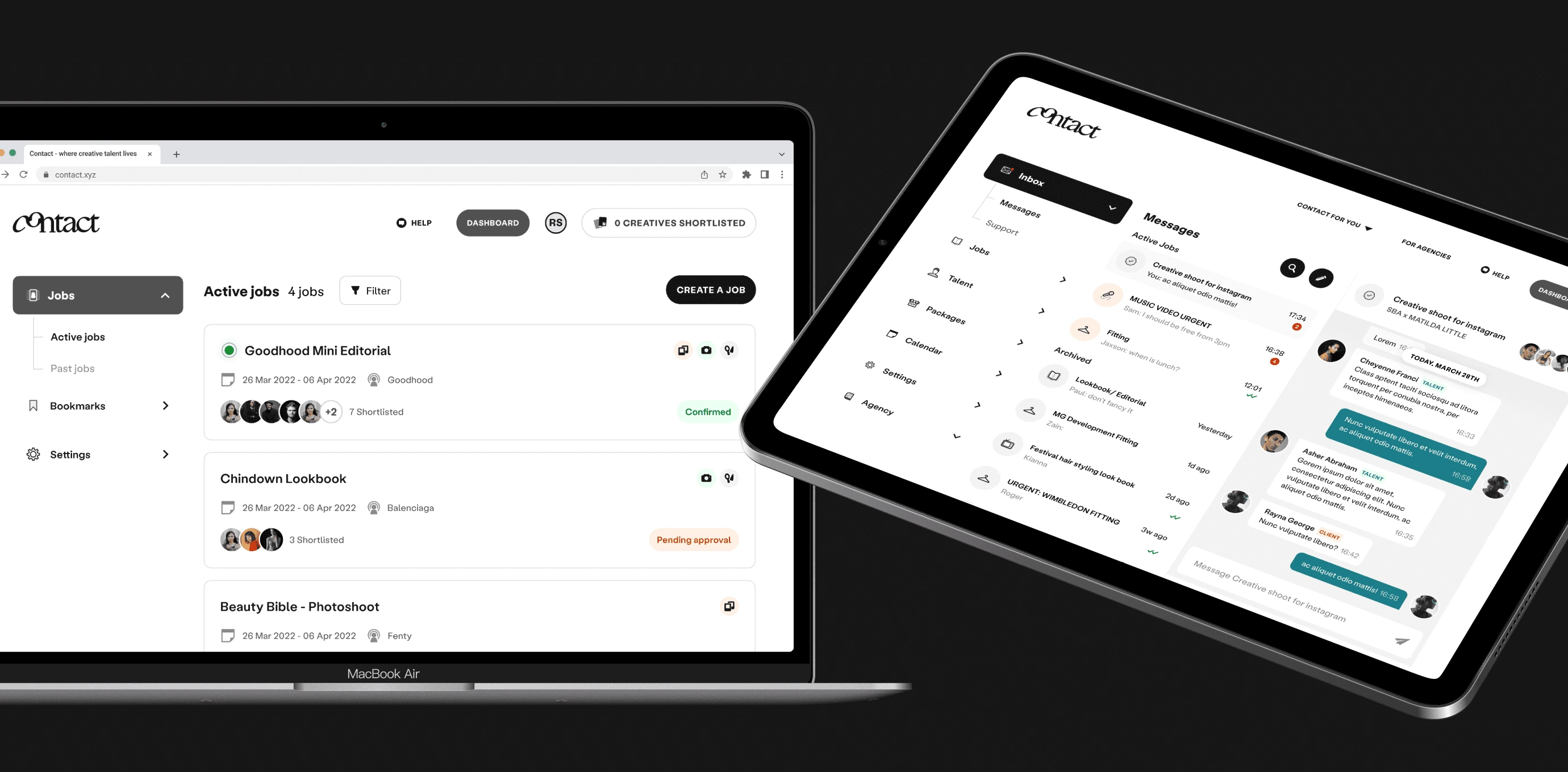 Web and iPadOS Mockups