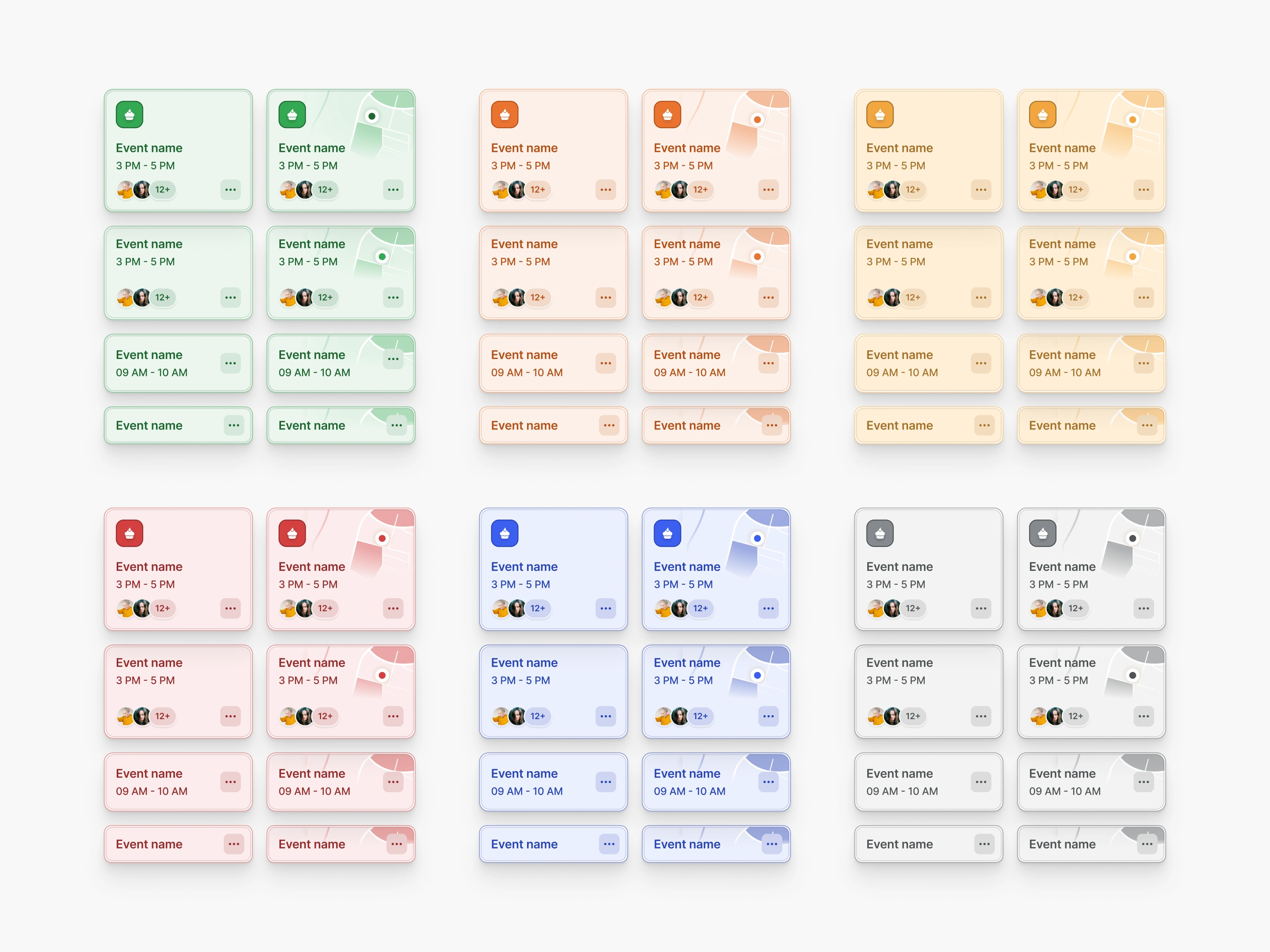 Event cards variation