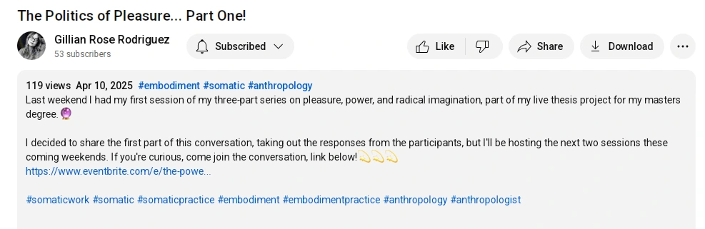One of the YouTube videos I edited & wrote the copy for🖋️