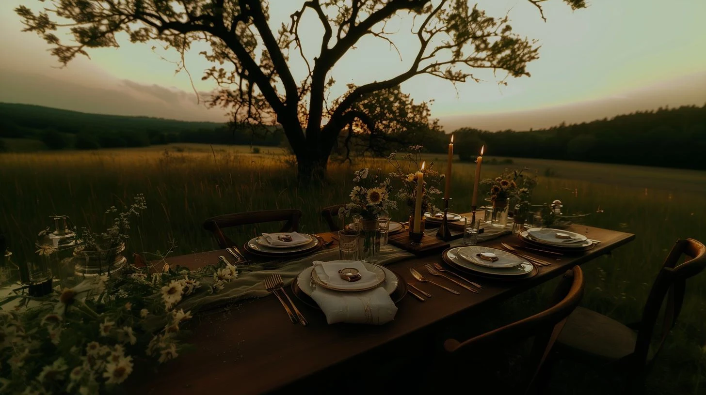 Behind the scenes - phase "Cinematic dinner table"