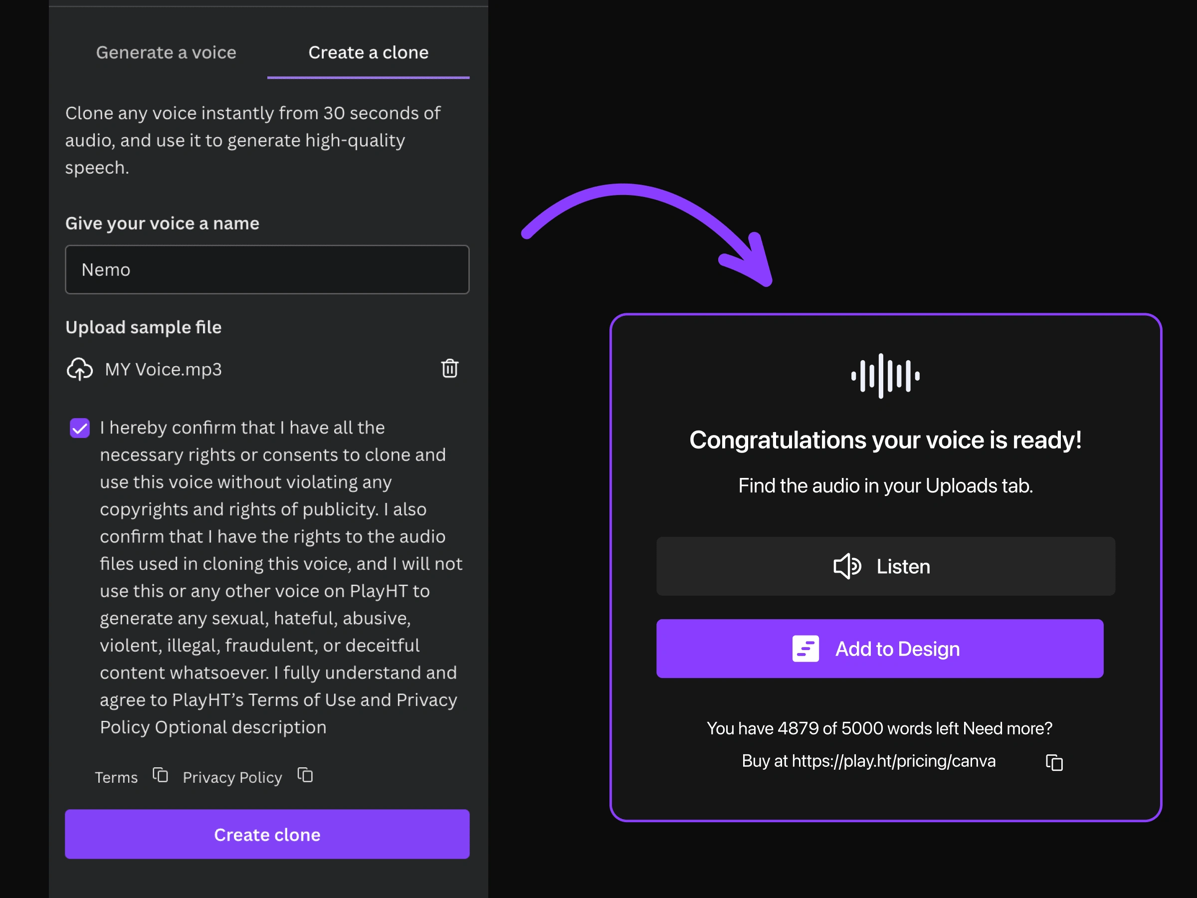 Voice cloning