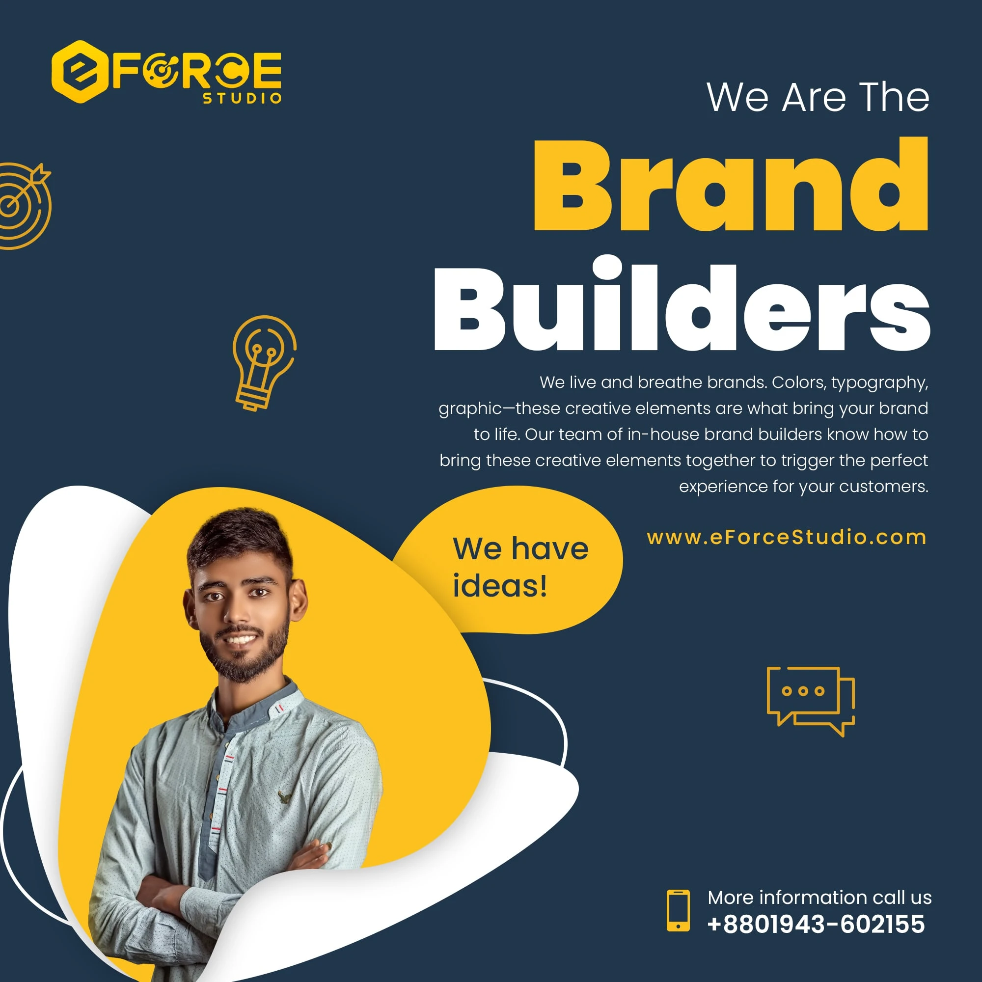 Designed branded social media posts for eForce Studio, ensuring consistency, creativity, and strong audience engagement.