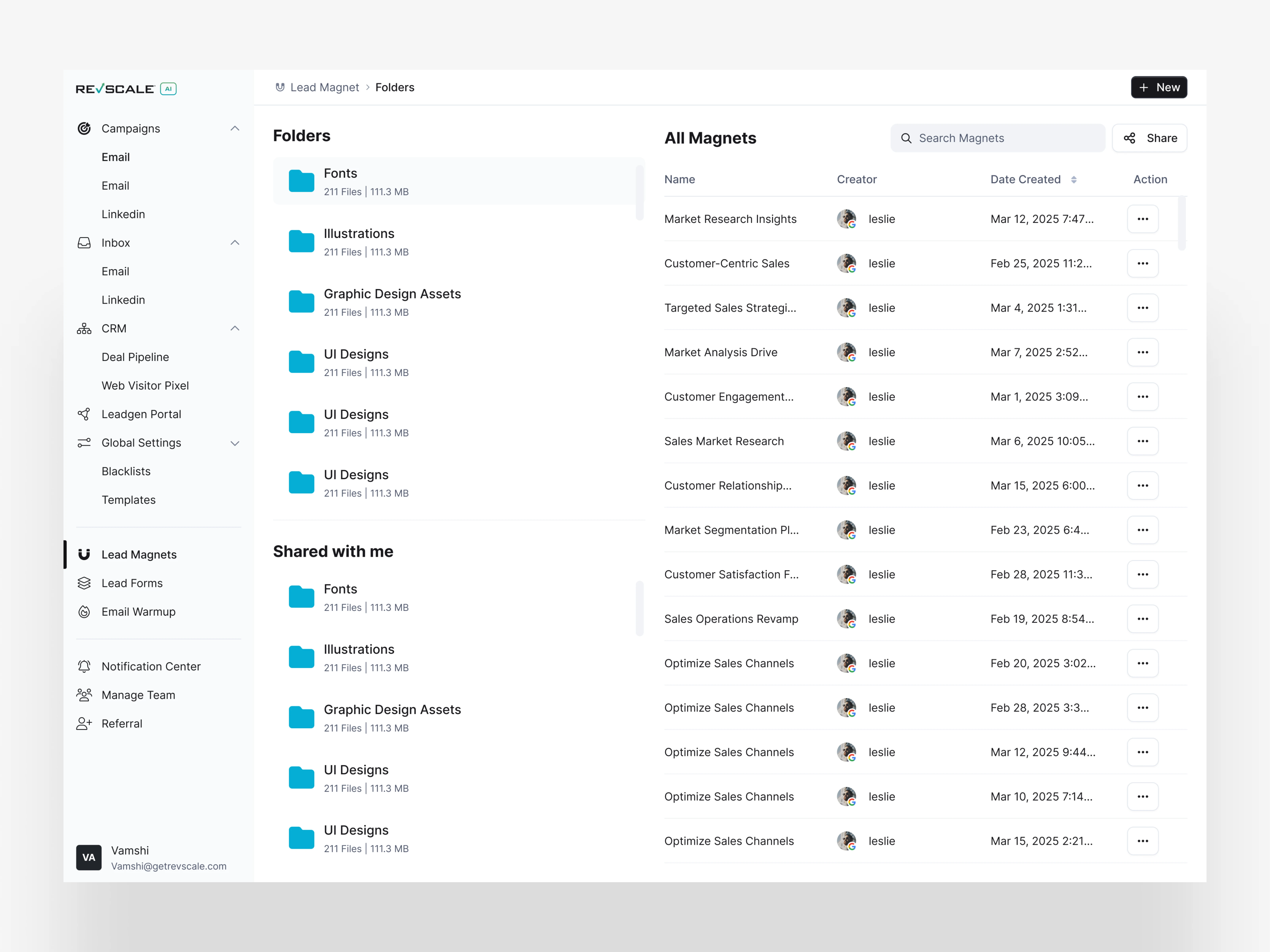 My Folders & Shared‑with‑me view (Collapsed)