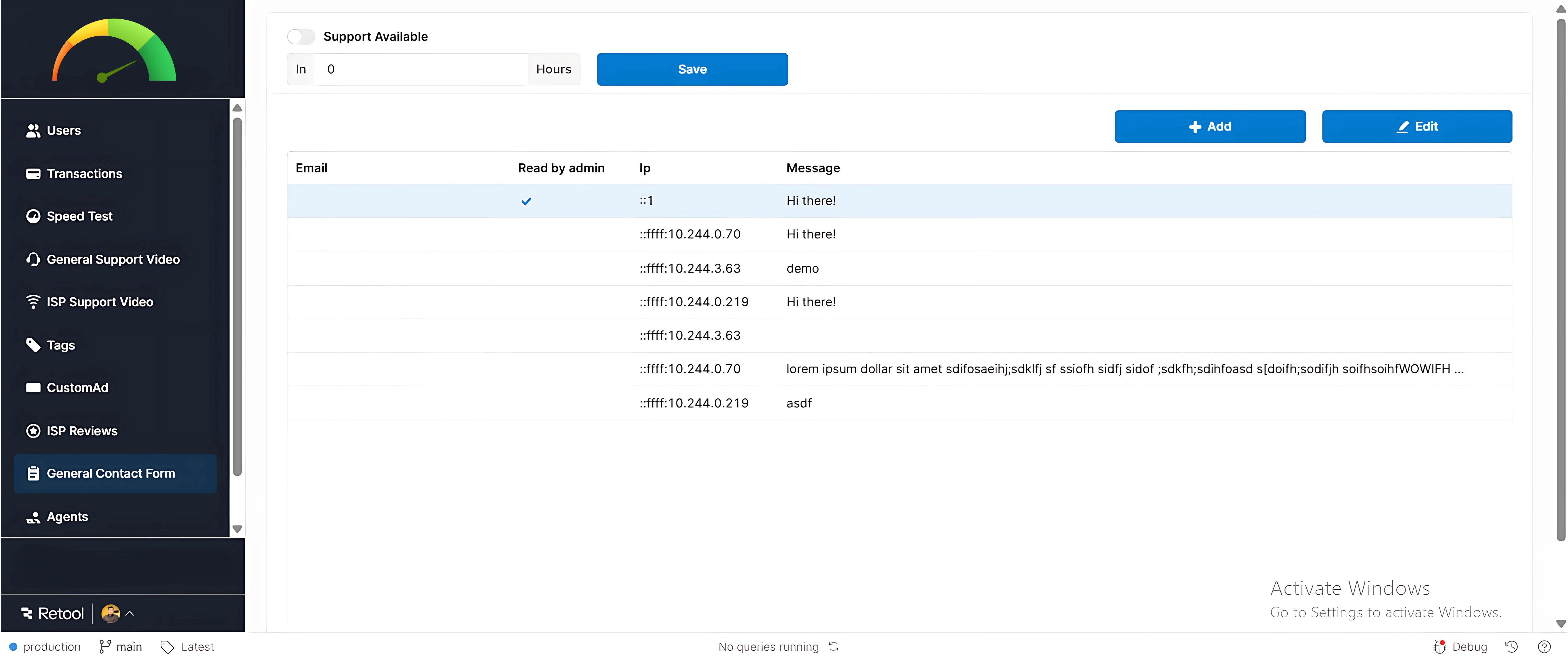 Sortable performance tables with exportable reports for client sharing or internal action