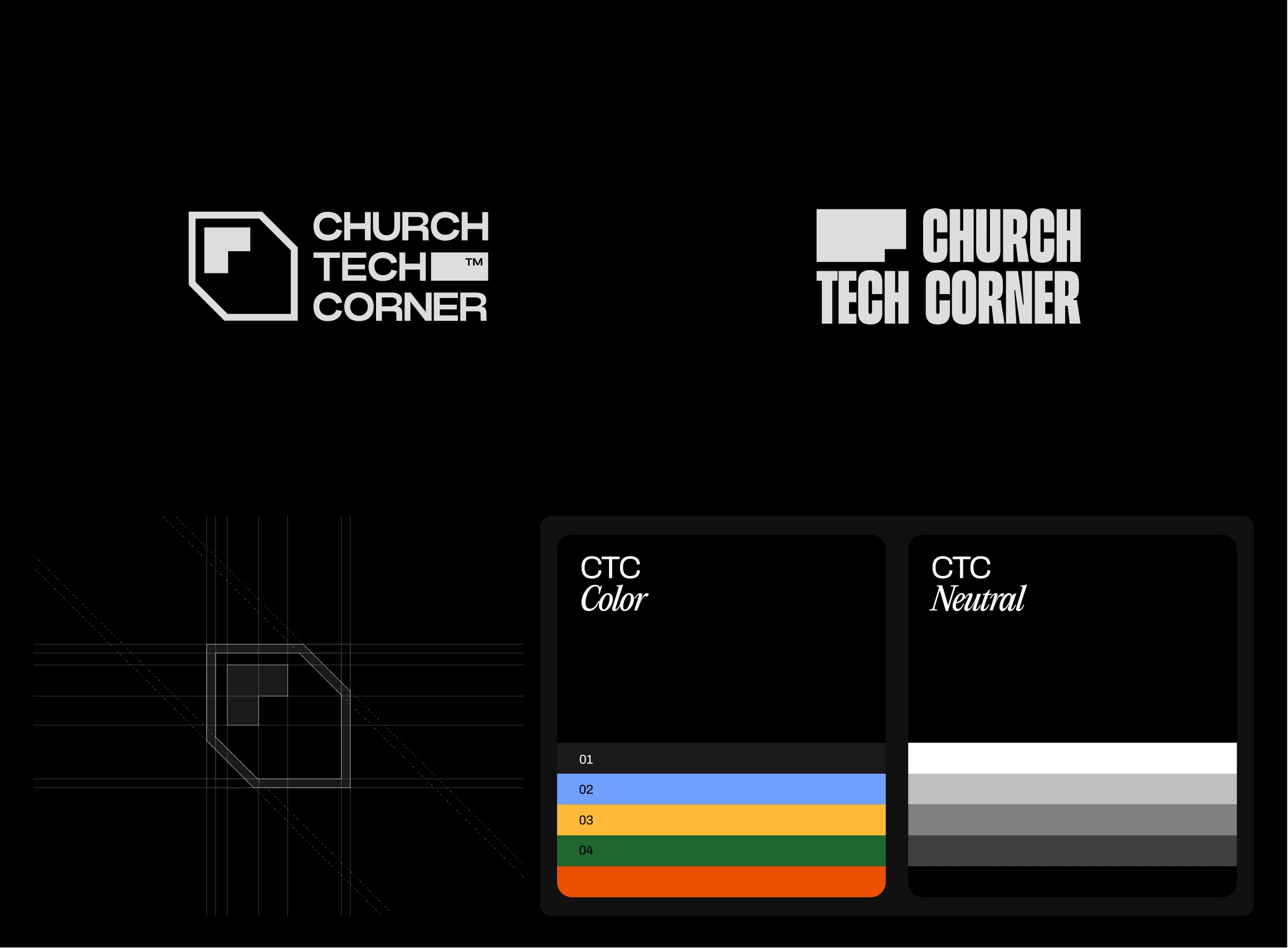 Branding for CTC (Church Tech Corner), a YouTube media channel focused on church technology and digital tools.