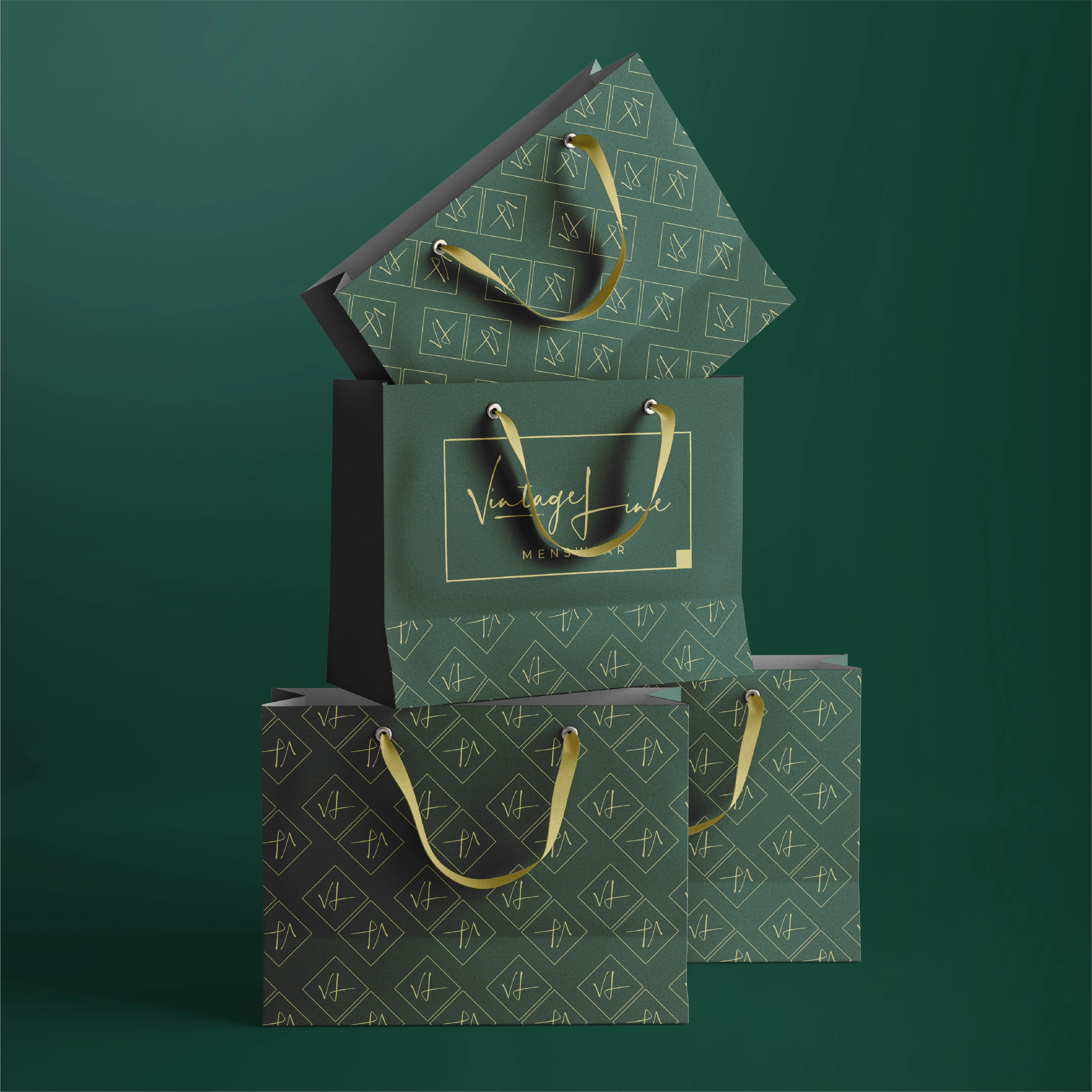 Shopping Bags designed as a part of Vintage Line Branding