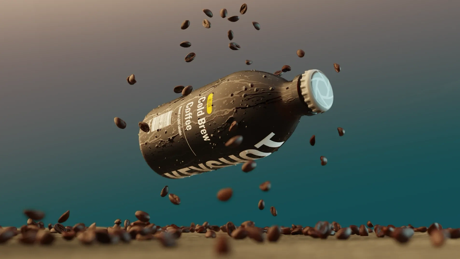 Dynamic composition exploring physics simulation and motion graphics styling