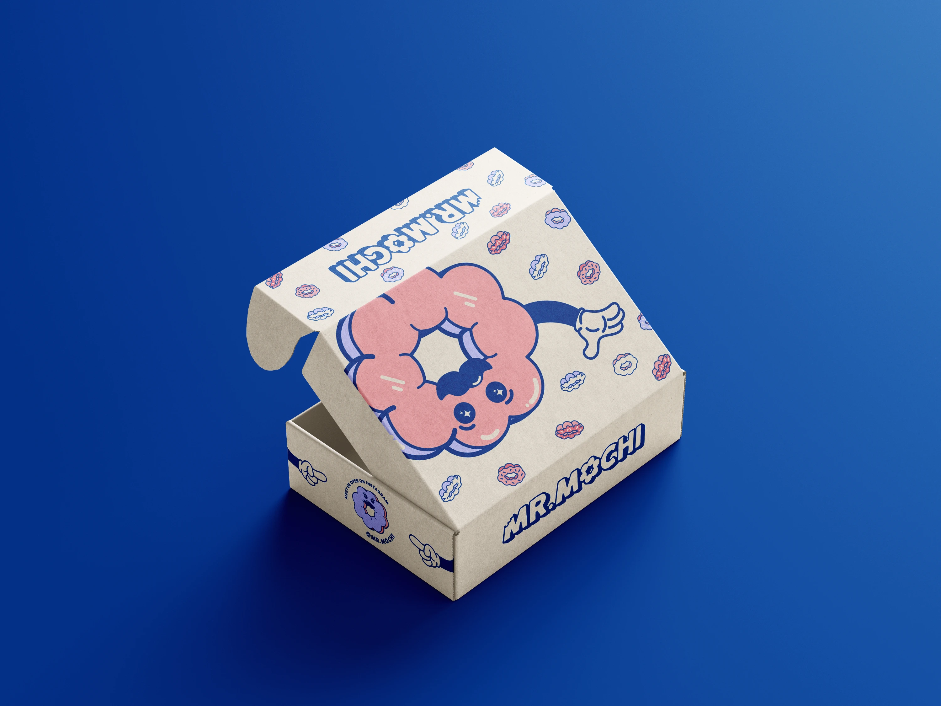 Mochi donut box design