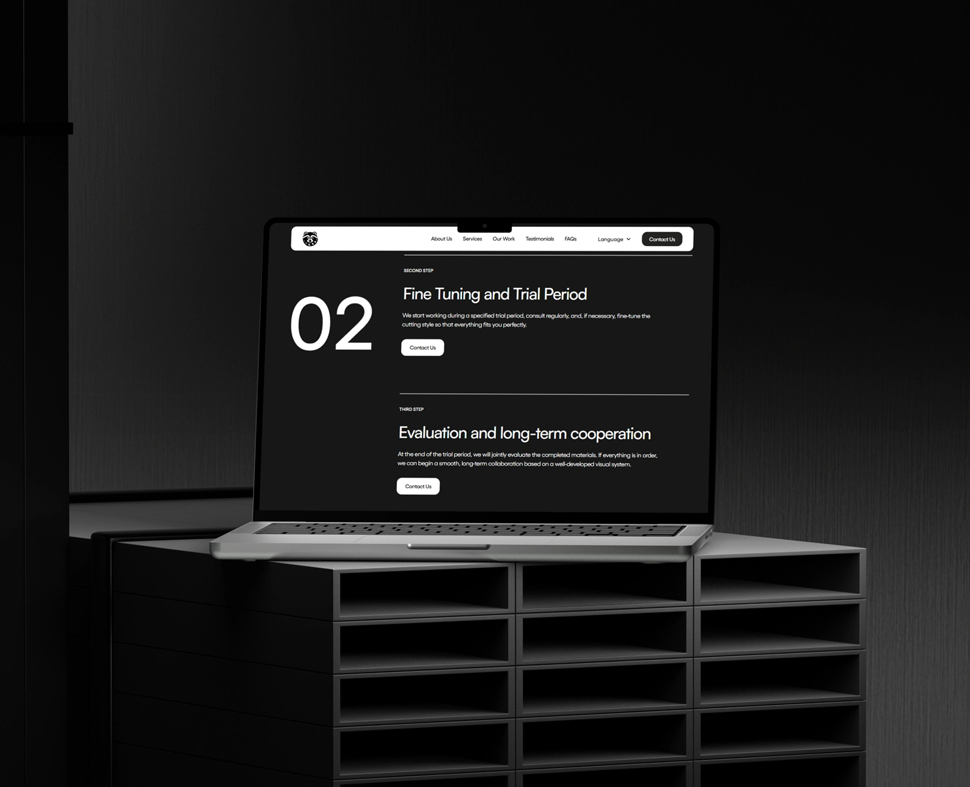 Desktop view of the 'Process' section
