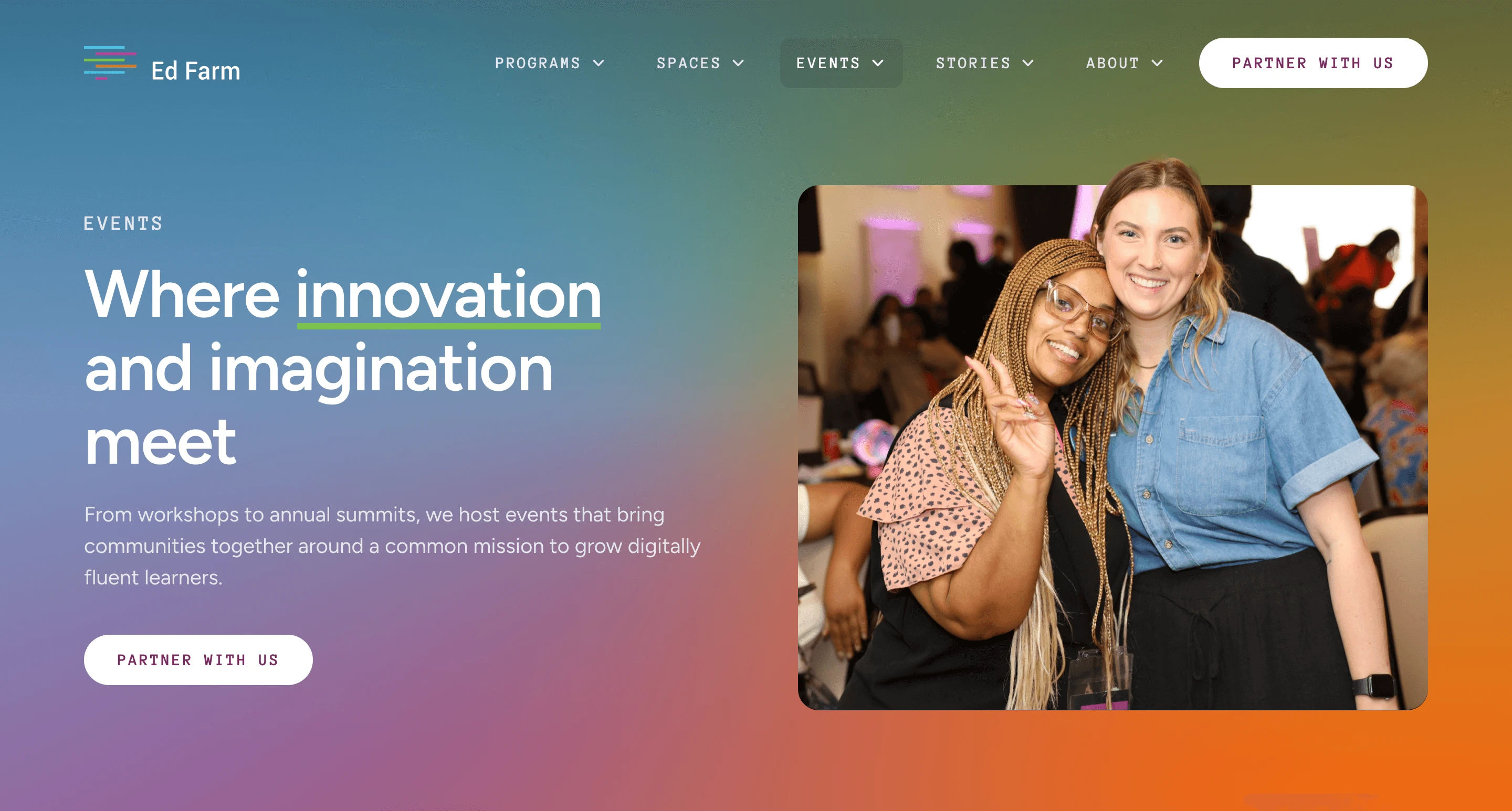 A repeatable hero system connecting programs, events, and organizational pages.