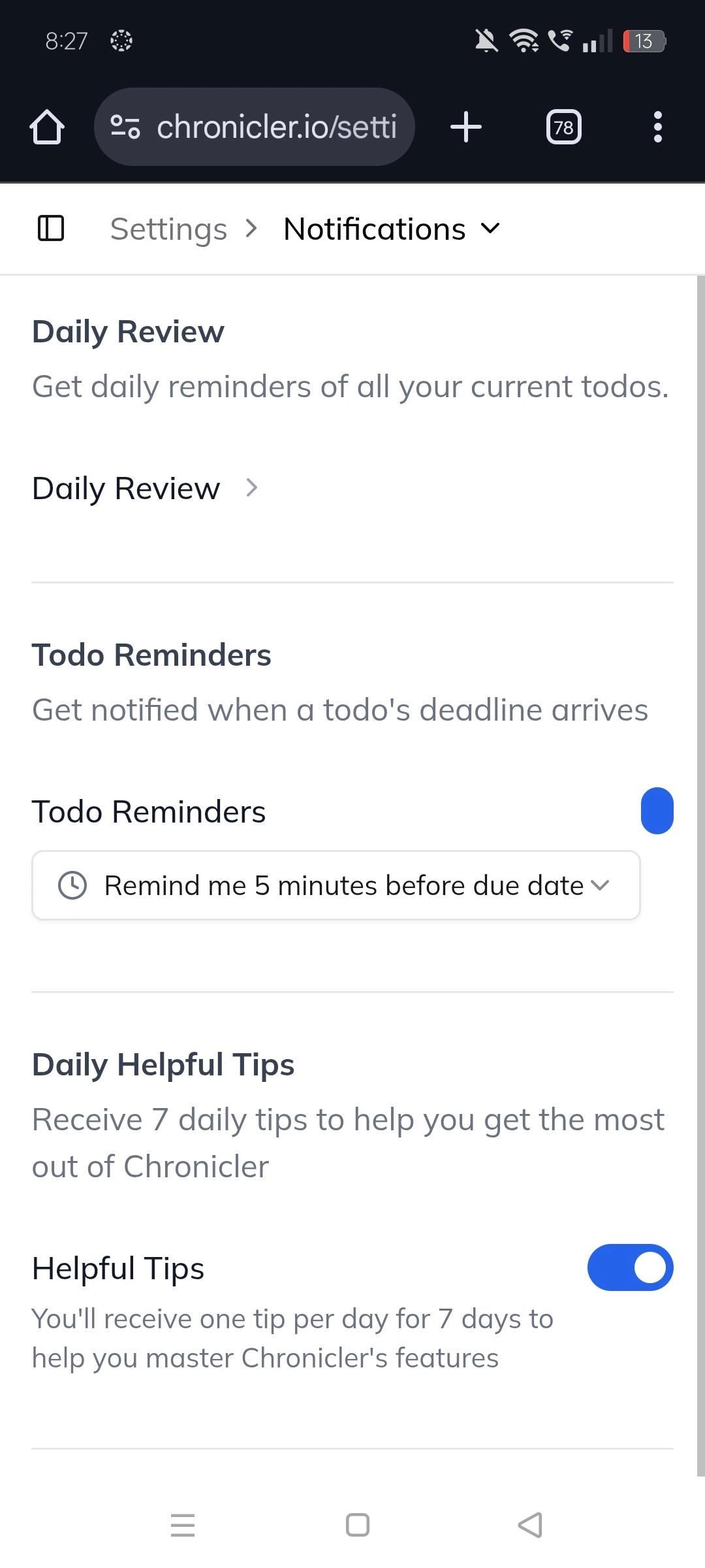 Notifications