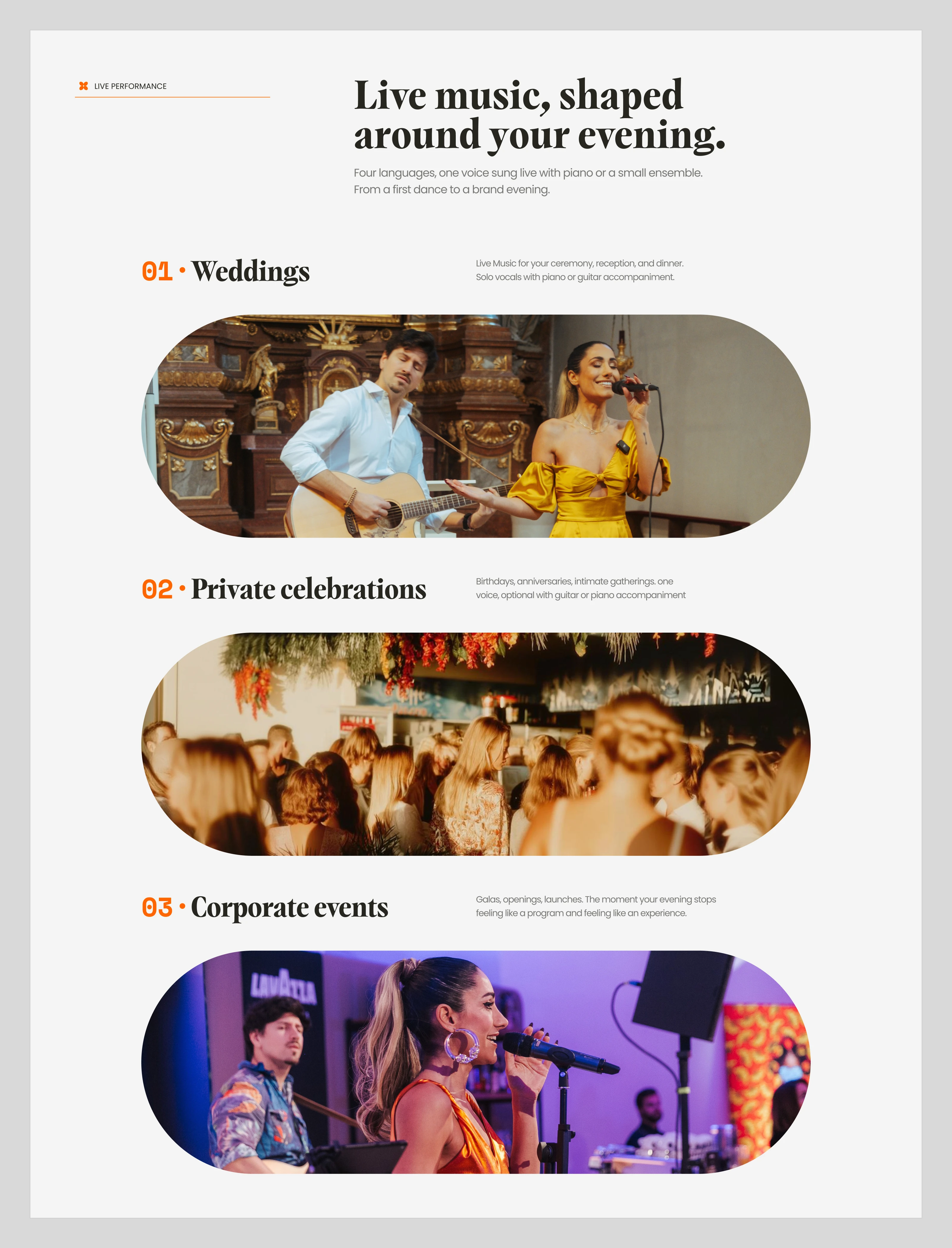 Samira's new site services section
