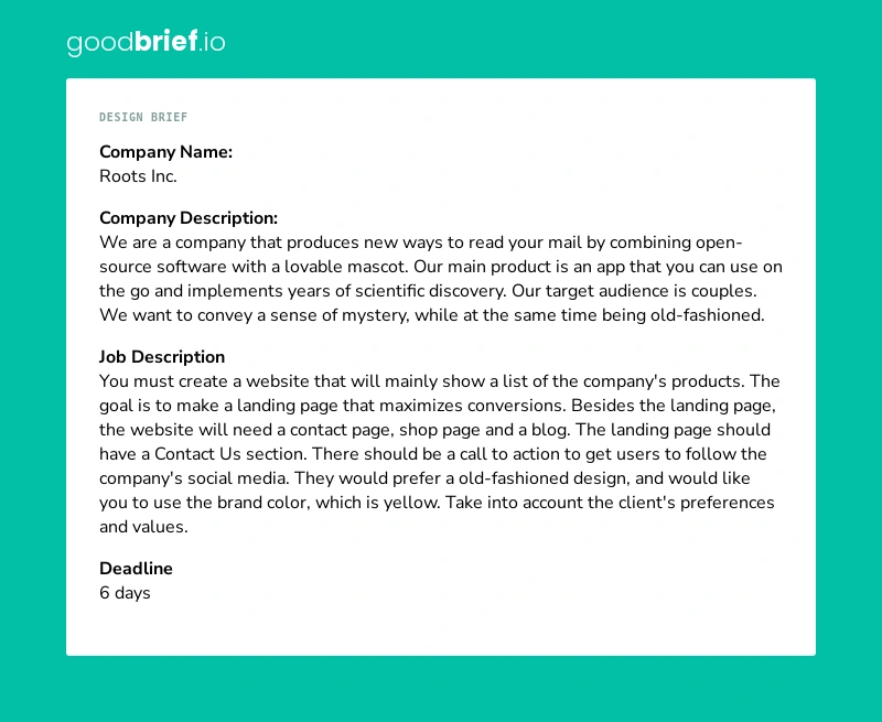 Website development for a company