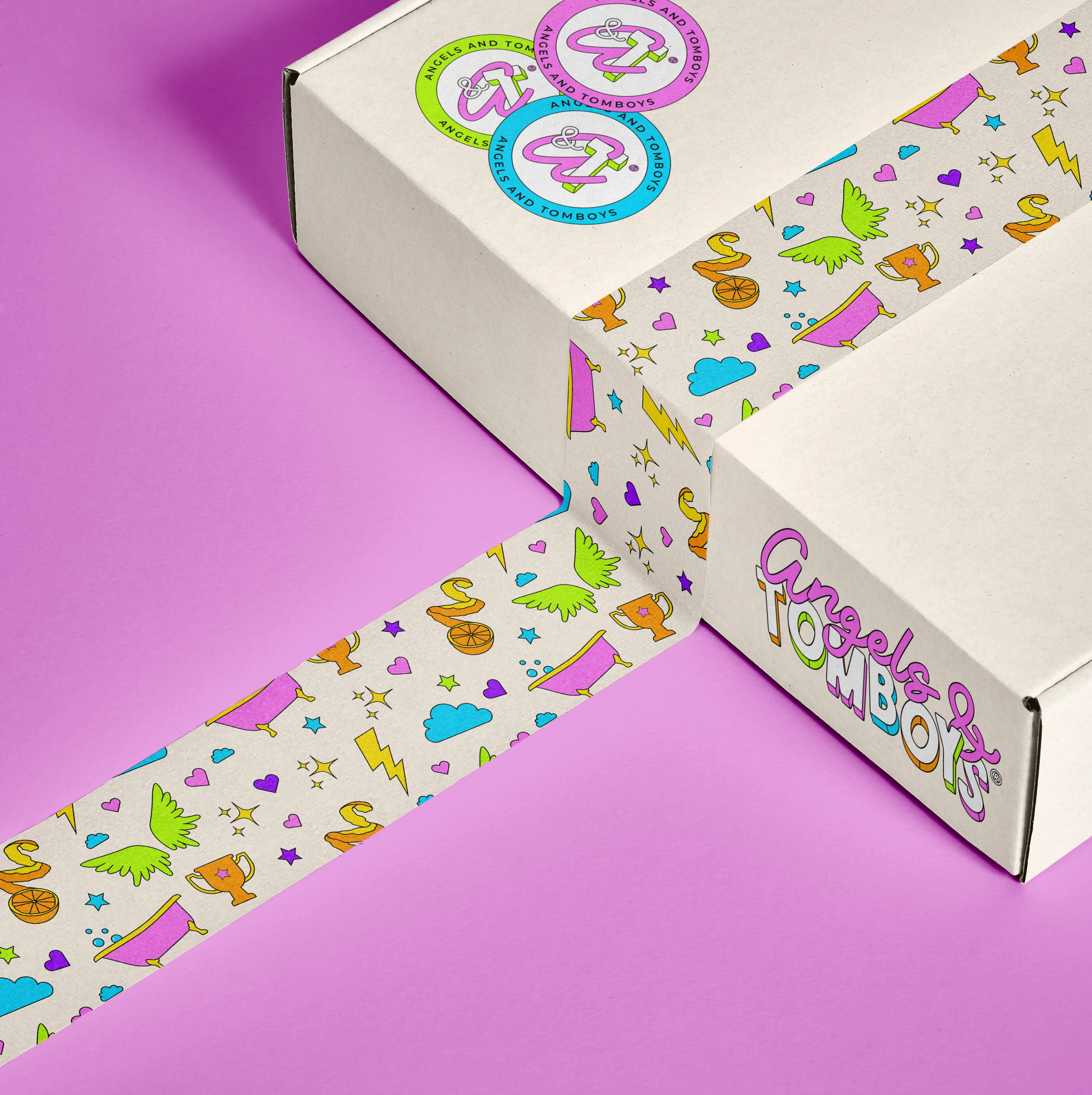 Showing off the brand pattern that was created for kids!