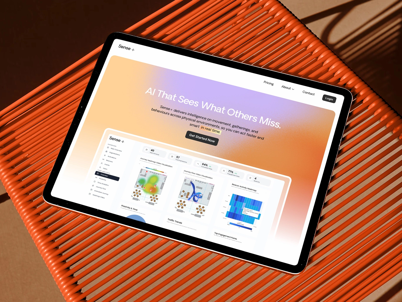 Sense+ Website Mockup