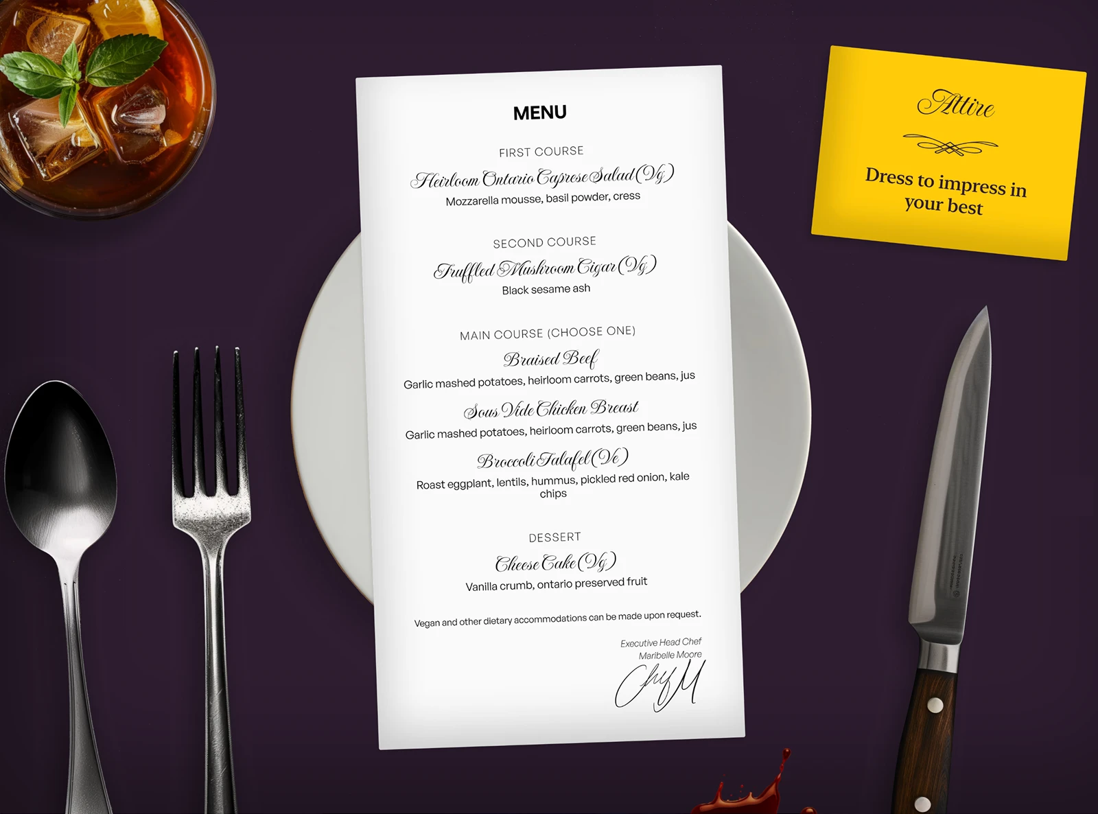 Menu Section