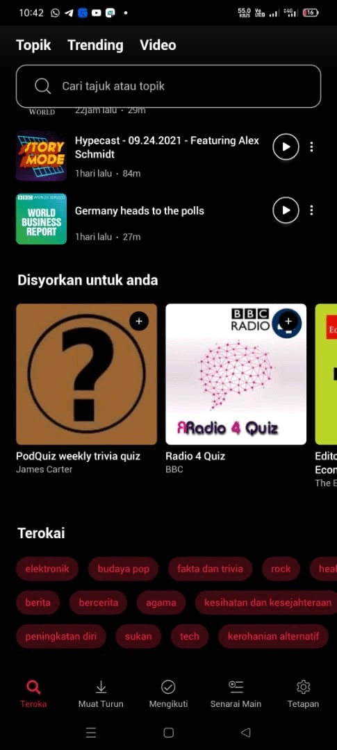 Player FM app in Malay