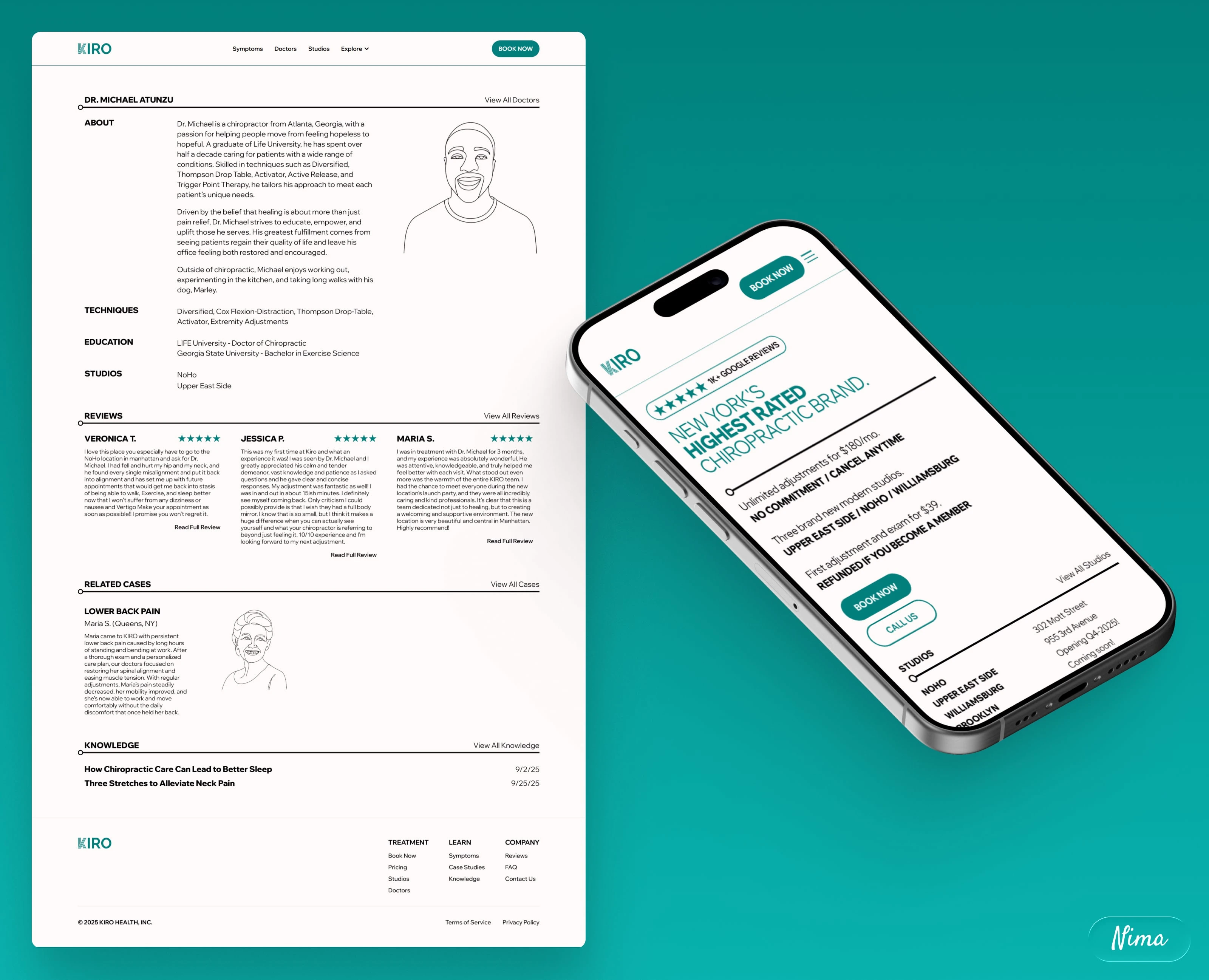 KIRO Website - Doctor Details Page