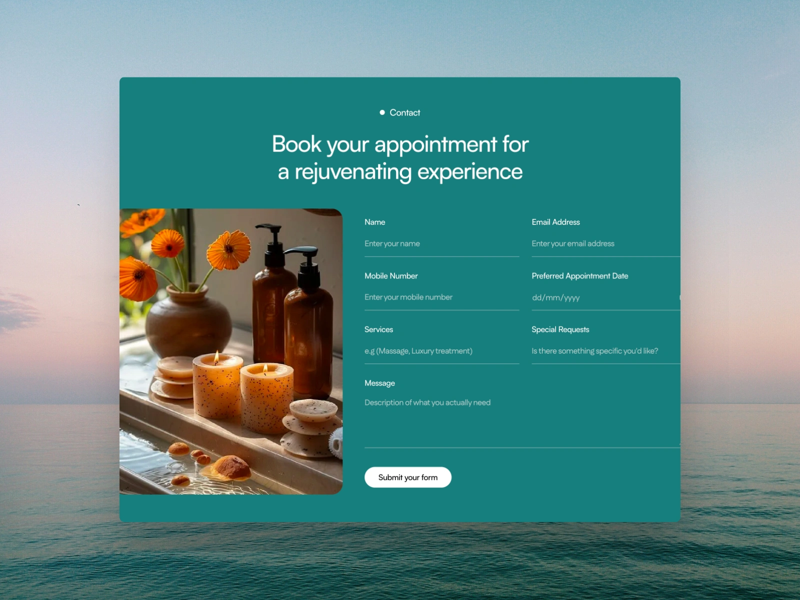 Booking section