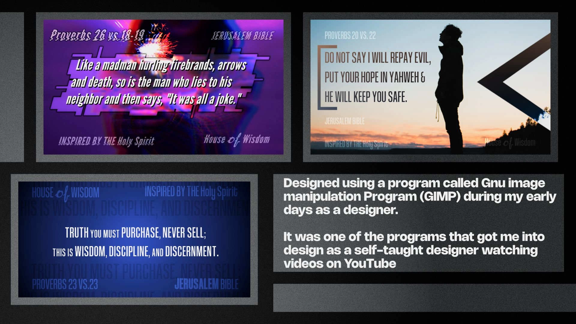 Designed using a program called Gnu image manipulation Program (GIMP) during my early days as a designer. 
It was one of the programs that got me into design as a self-taught designer watching videos on YouTube 
