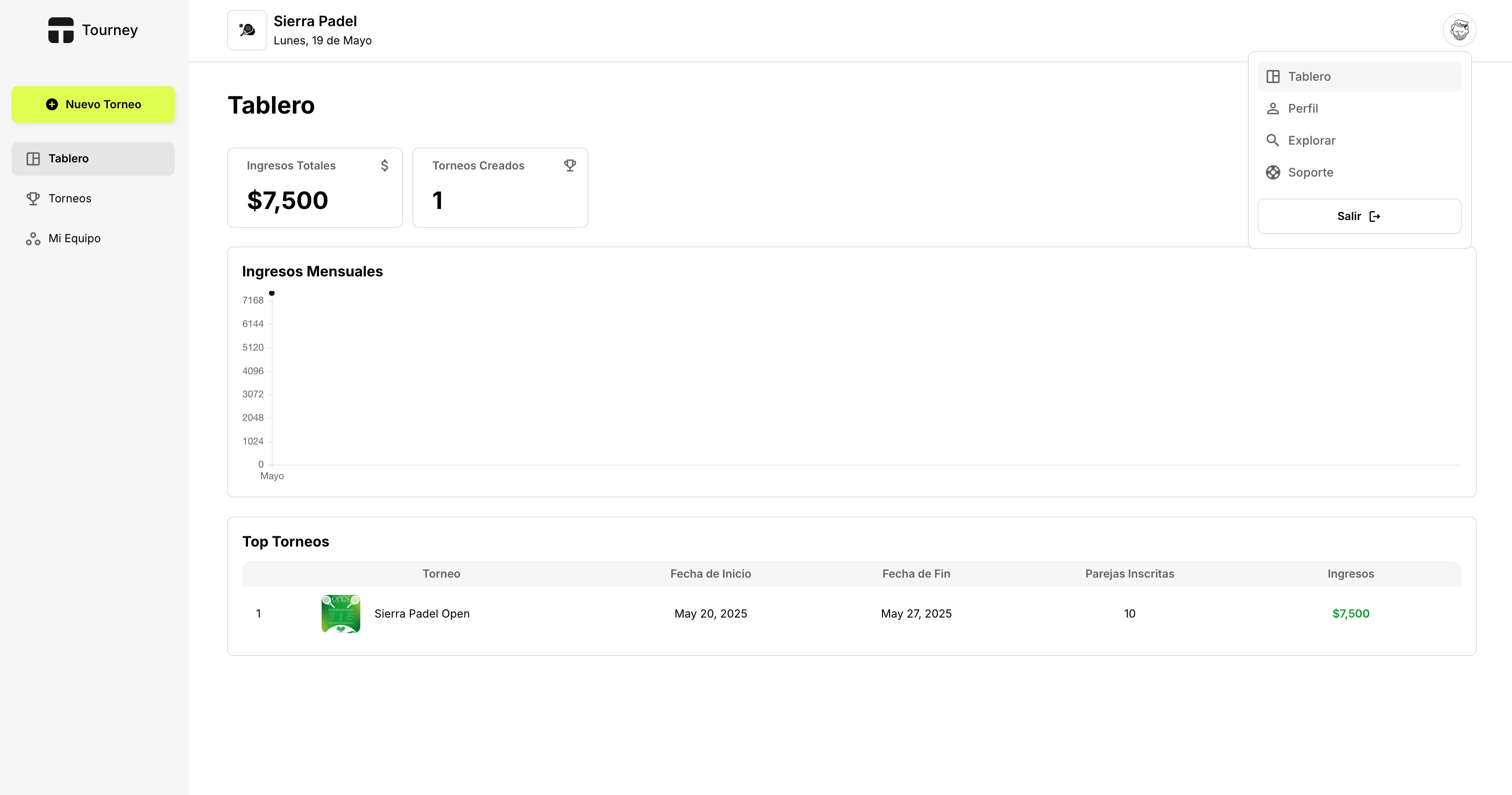 Club Dashboard