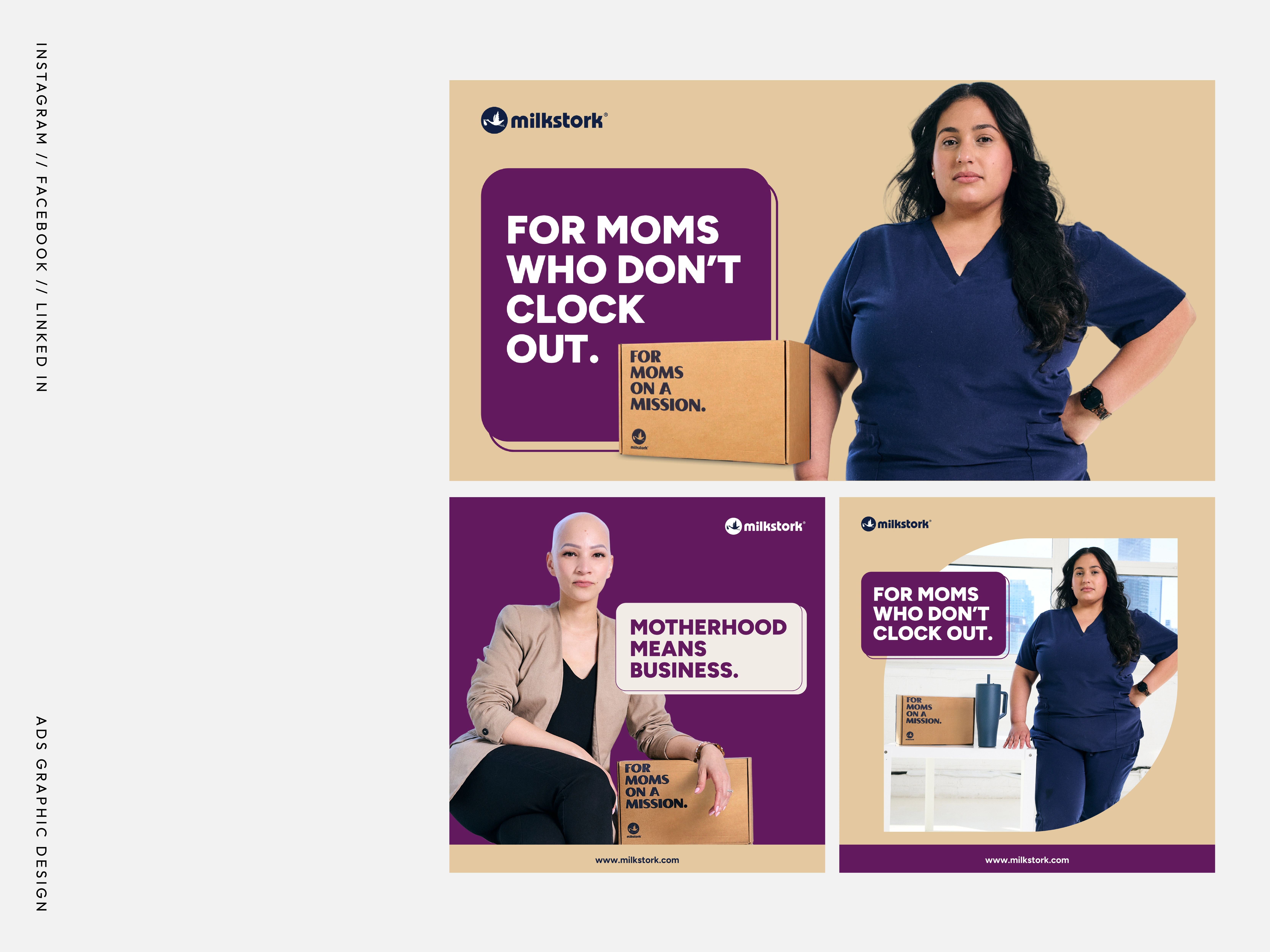 Social Media Ad Campaigns on Facebook, Linkedin, Twitter, IG for MilkStork 