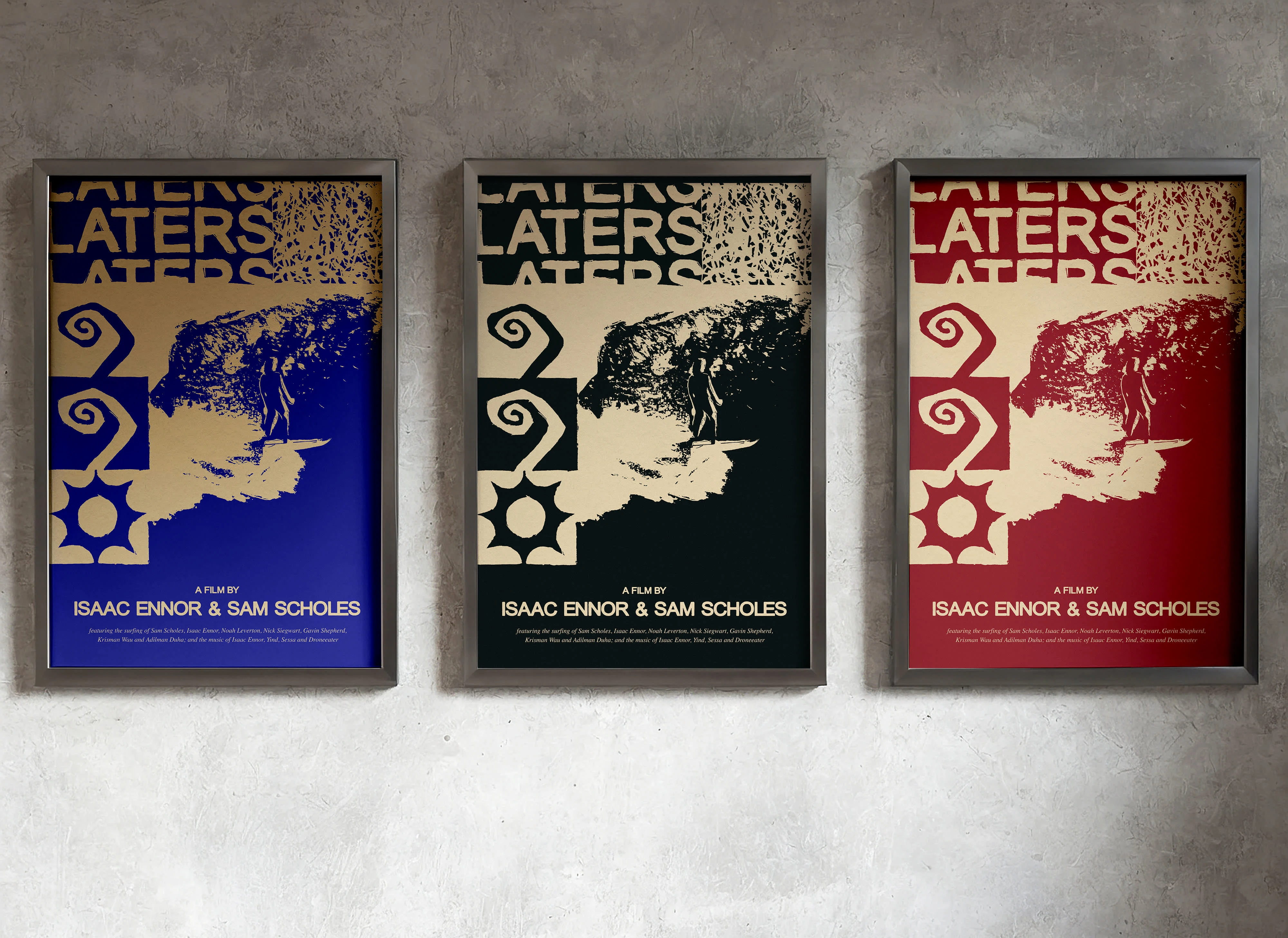 A2 woodcut poster as film souvenir 