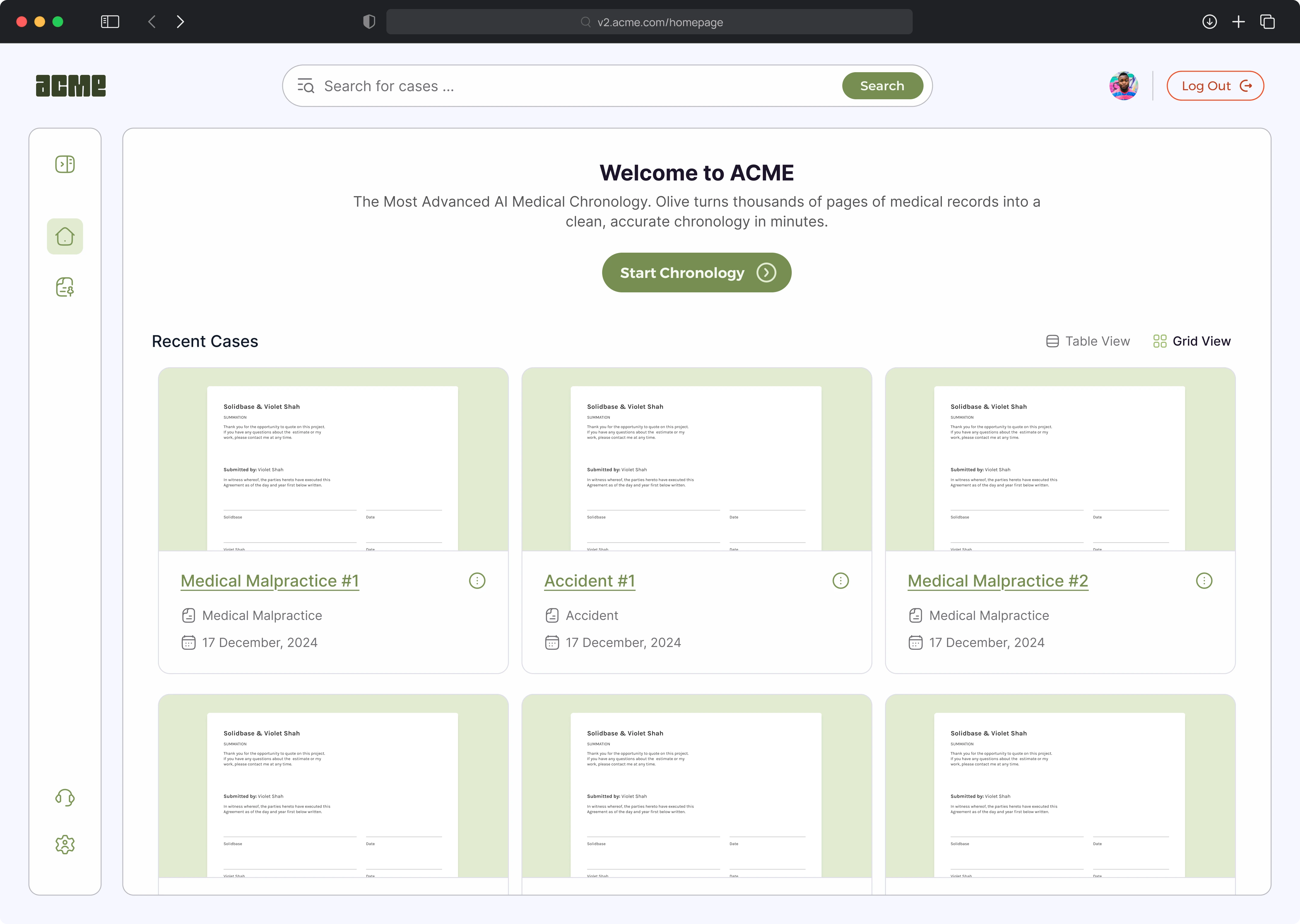 Legal - Home (Grid View)