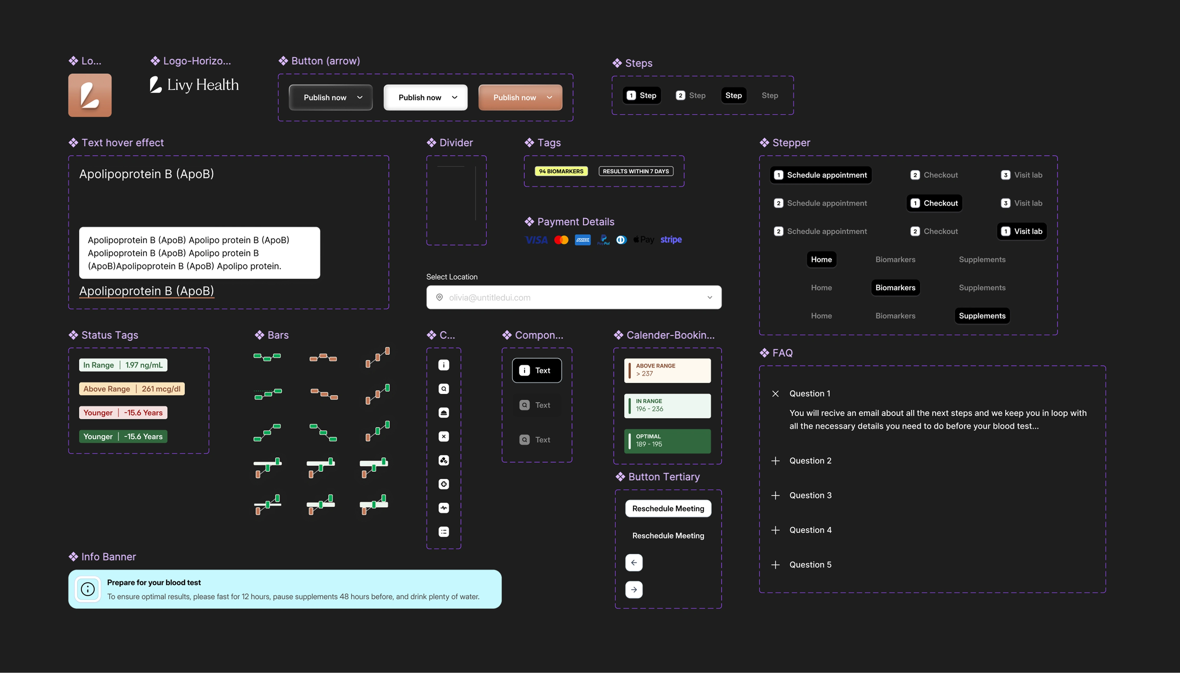 Basic component system in Figma