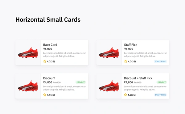 Product cards