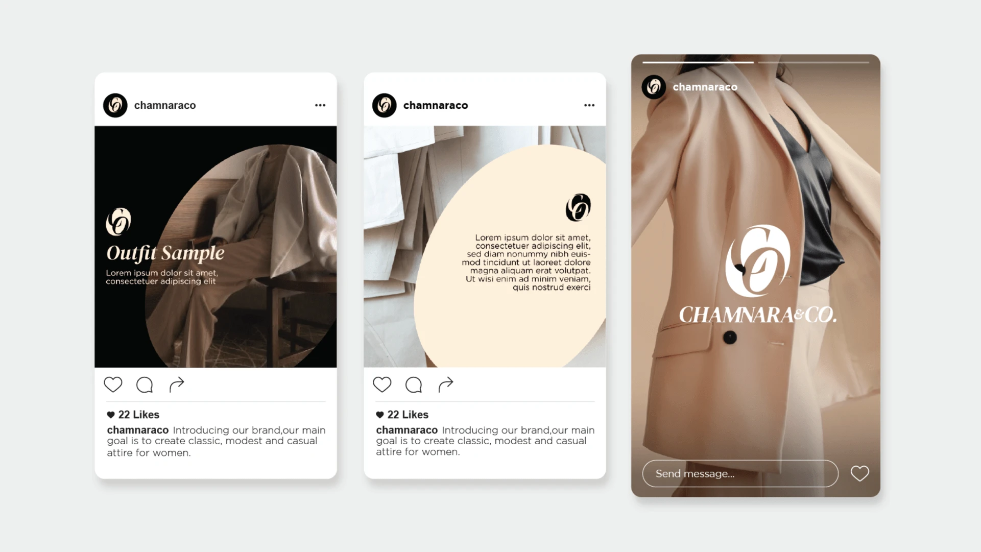 Social media sample for Instagram post & story