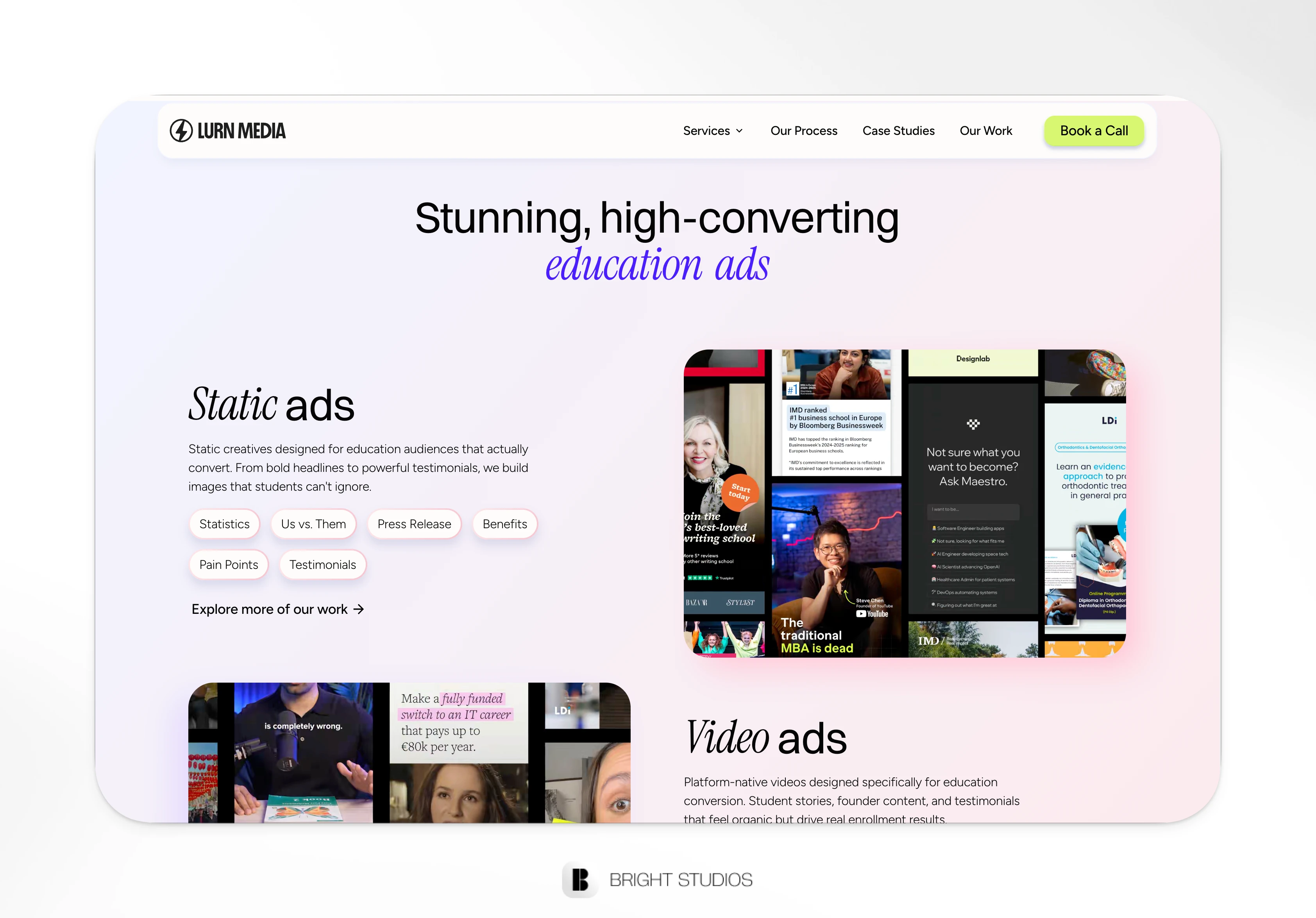 Static and video ads