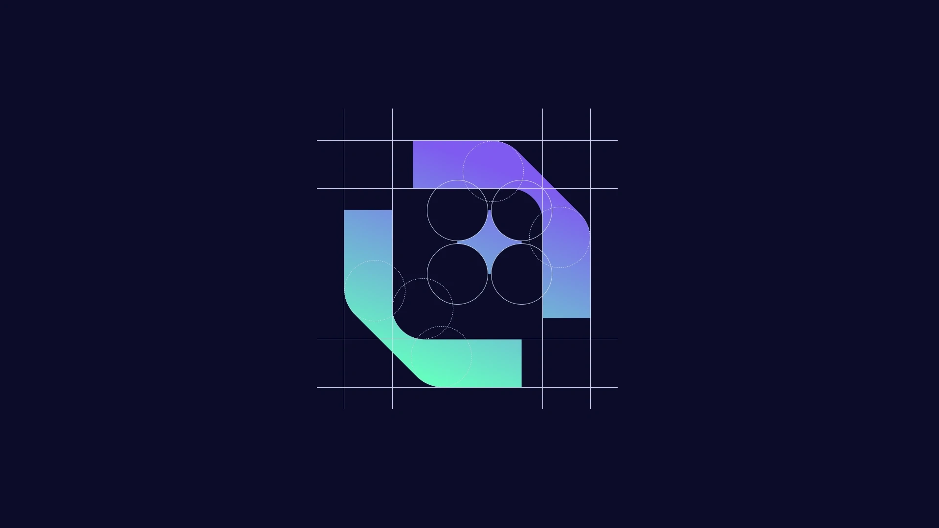 RYMD's logo mark in grid