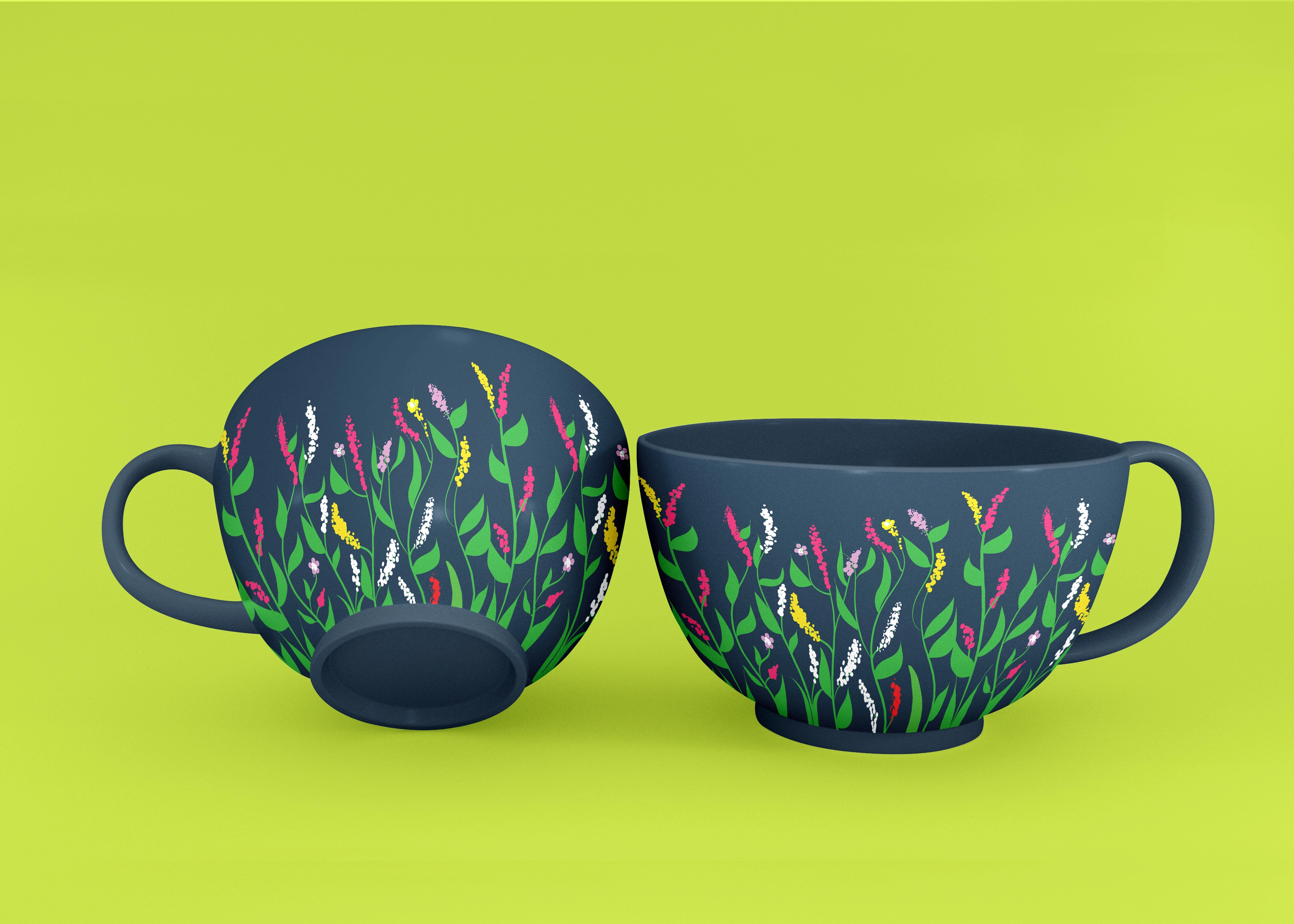 colorful and Floral Print Design