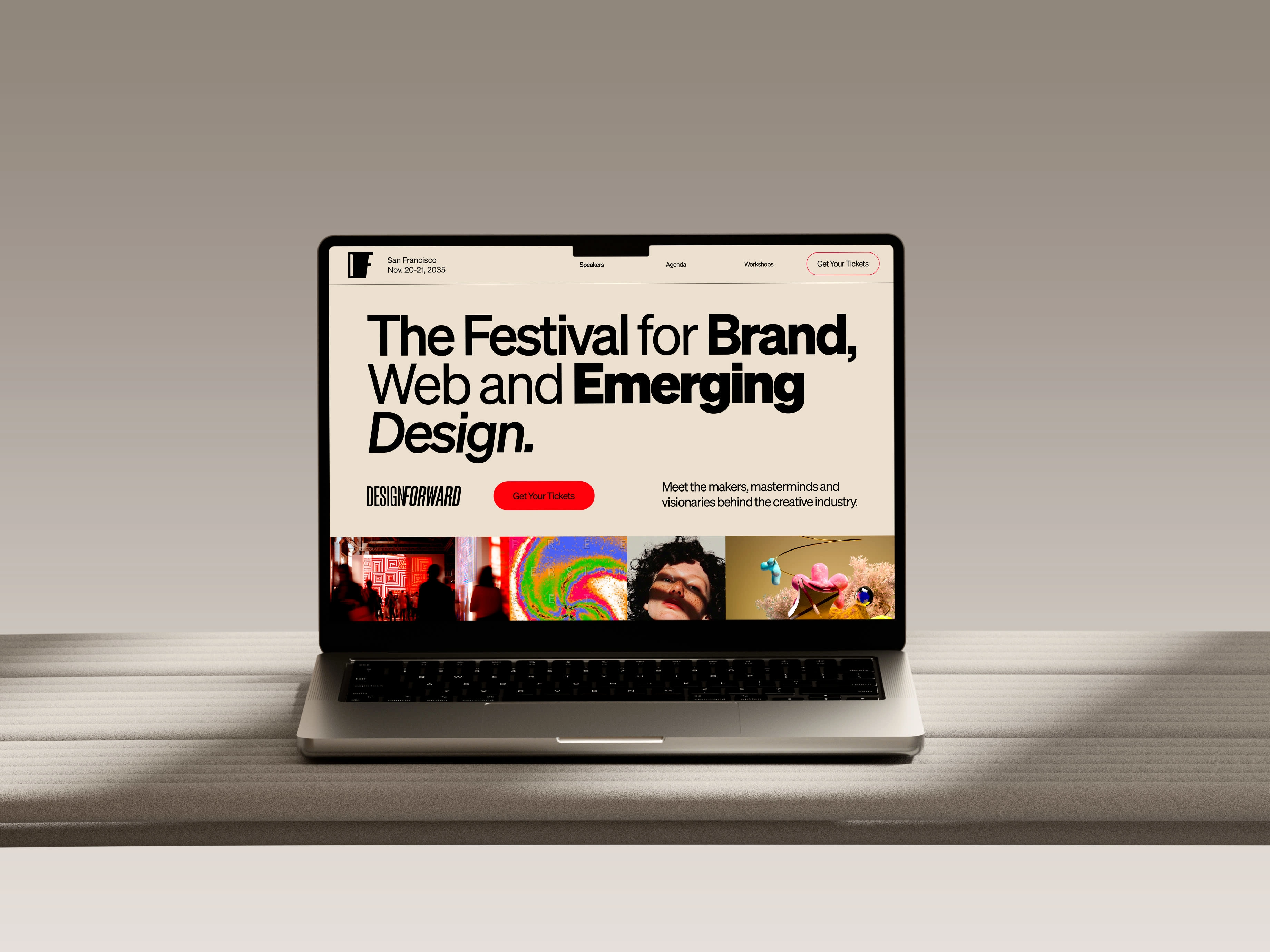 Design Forward Festival Landing Page Design
