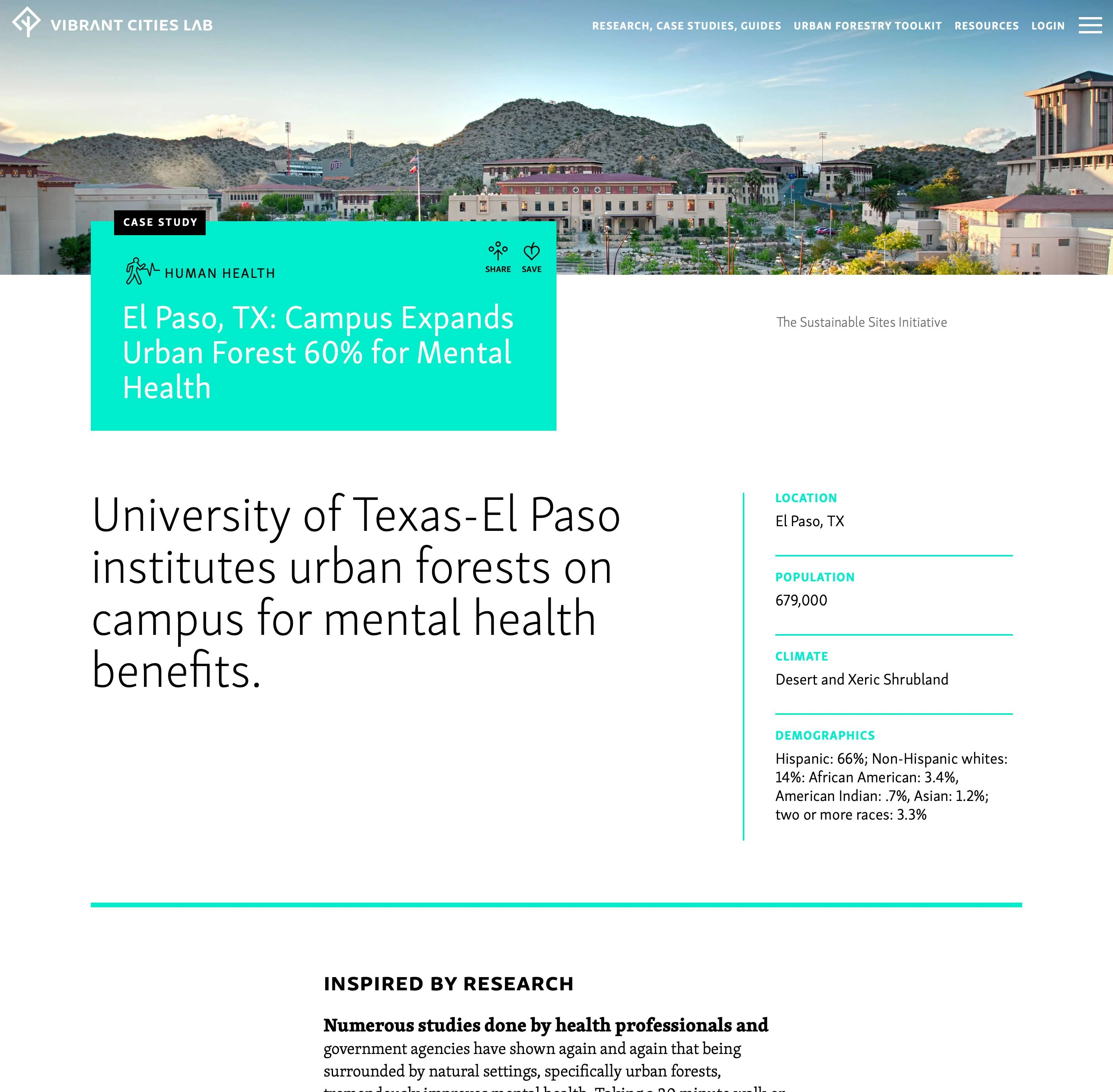 Design for the case study page type