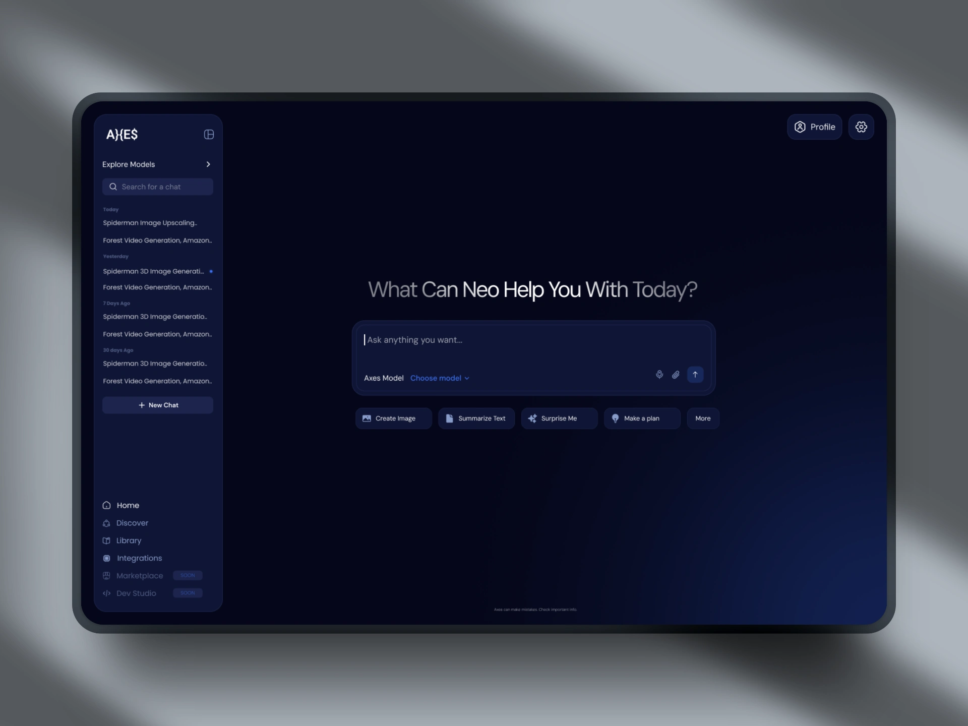 Main View / Menu Opened - Mockup