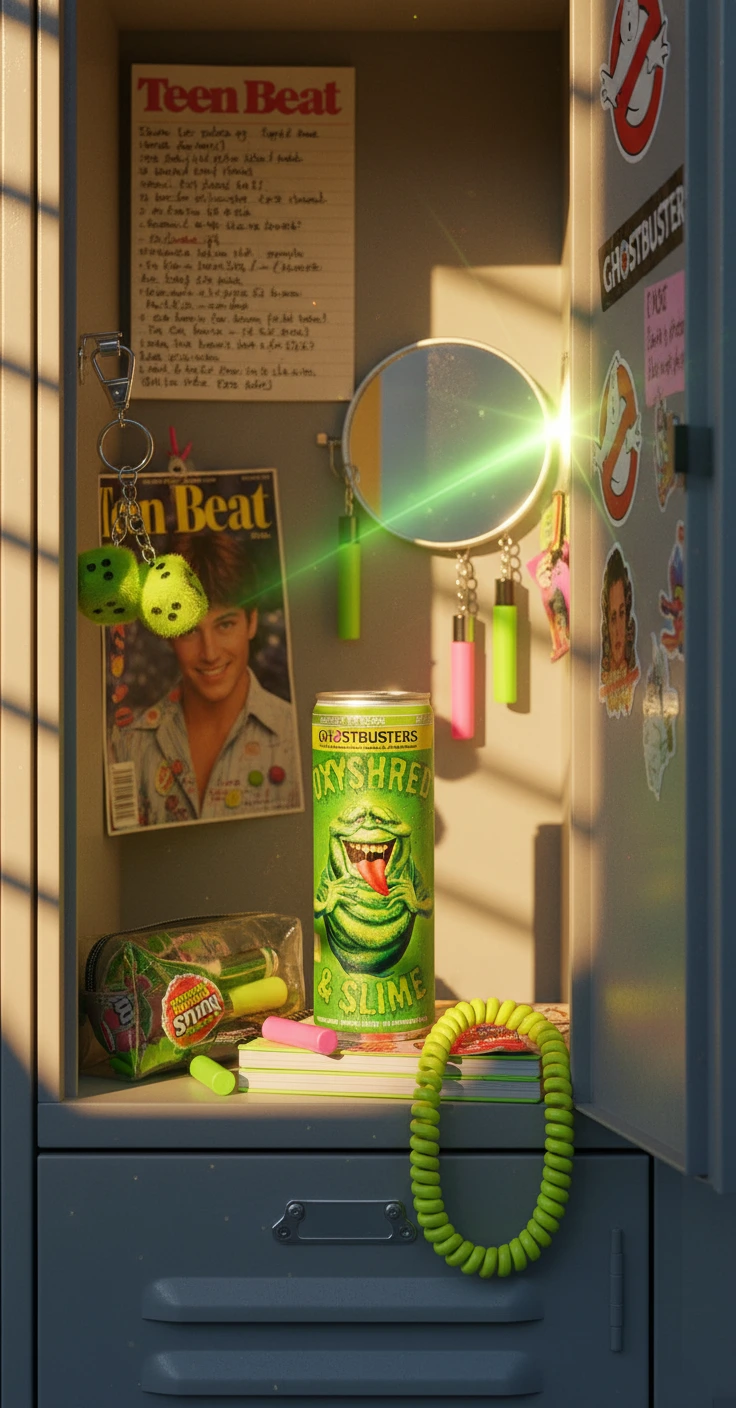 90s nostalgia concept for Ghost buster's energy drink IG story
