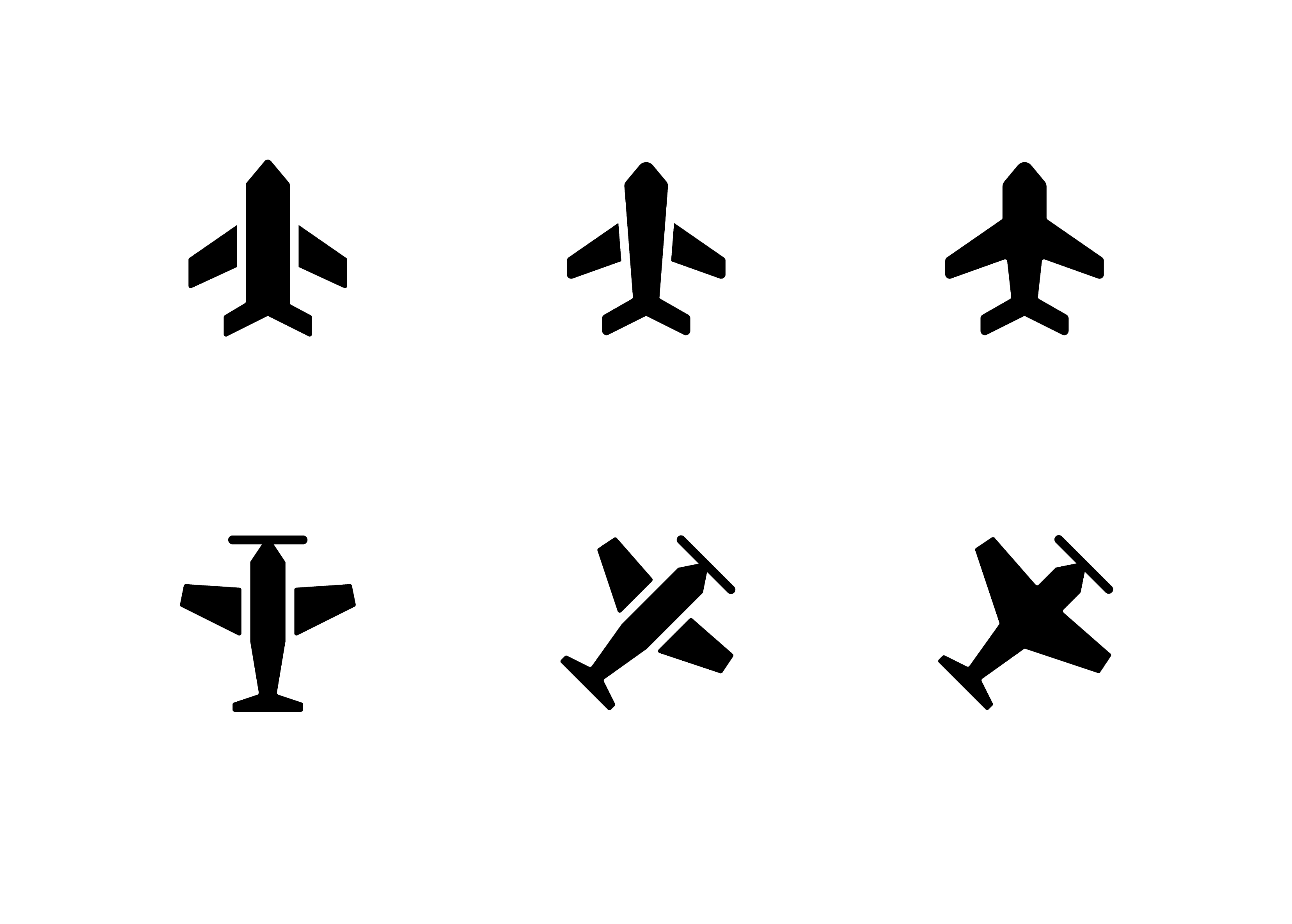 variations of plane icon