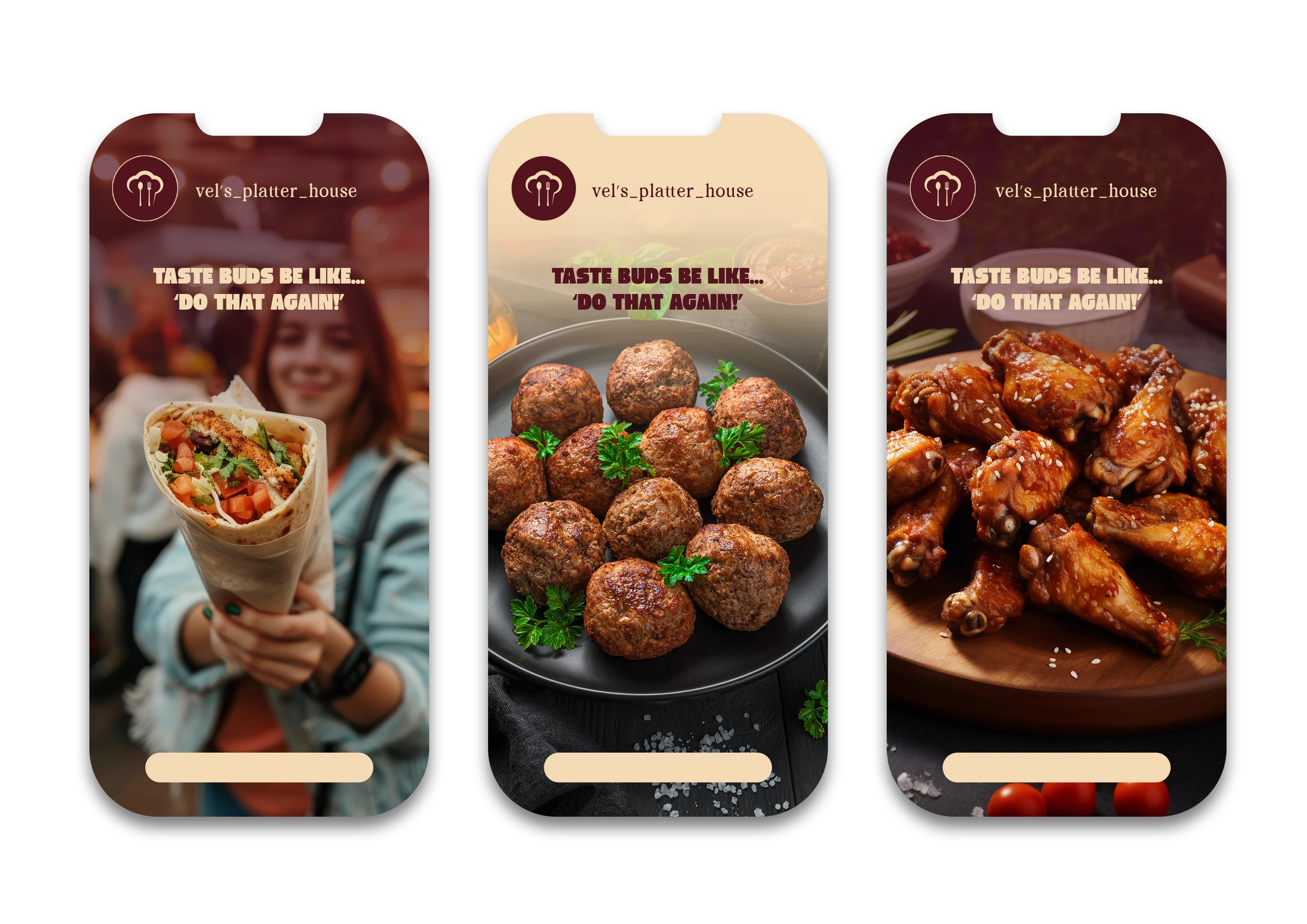 Vel's Platter House Reels Mockups