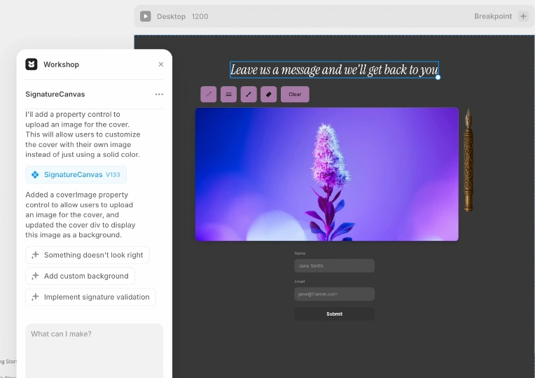 Adding cover Image, and workshop randomly changing the button colors without request.