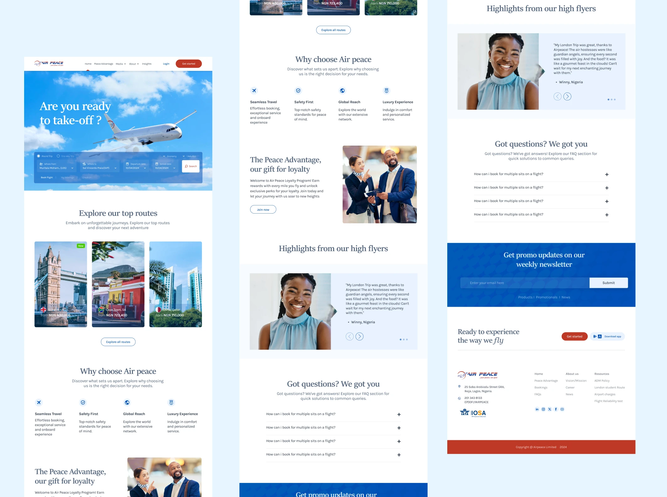 Landing page Layout