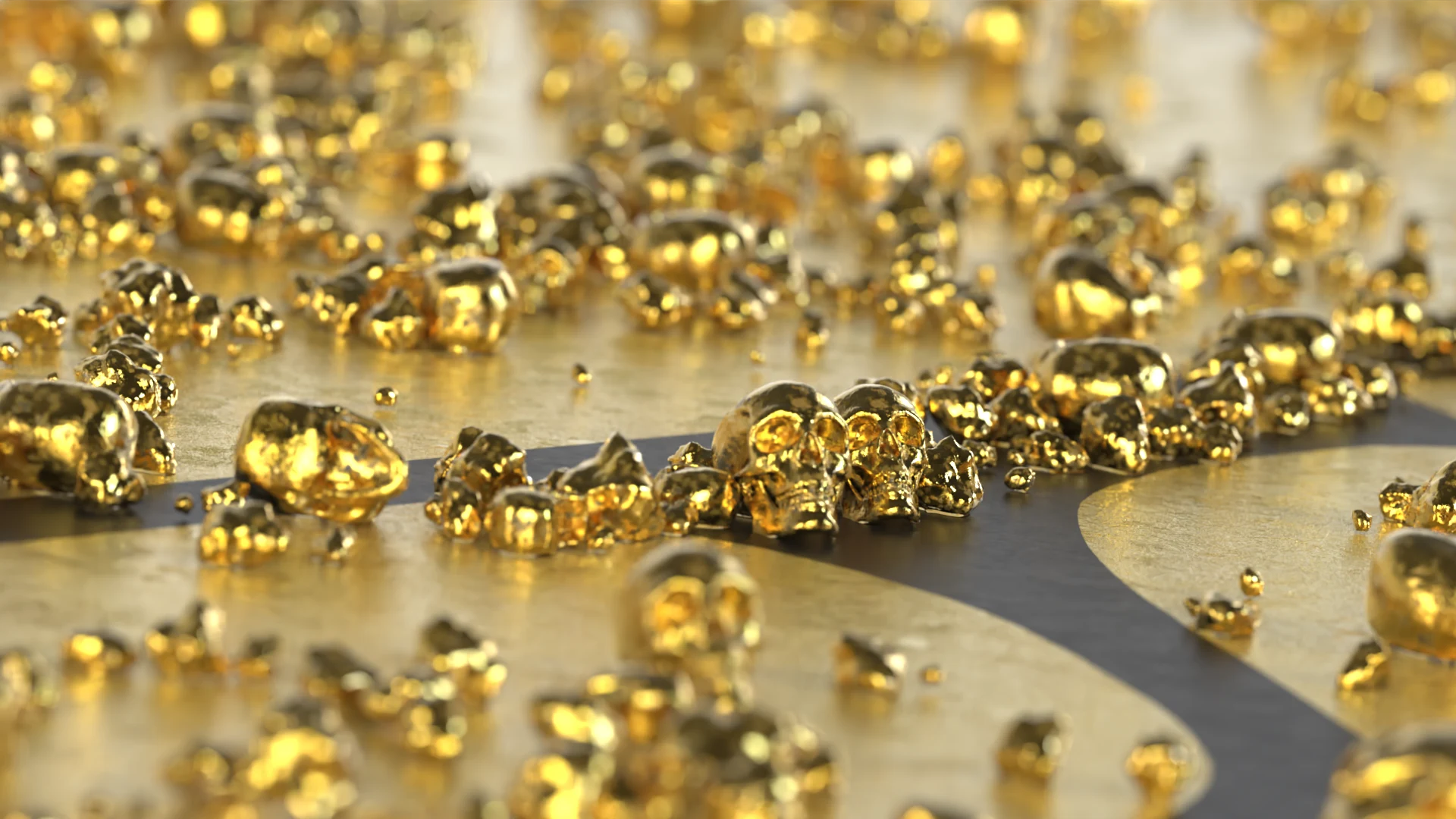 Close up - Goldleaf lid and skulls.