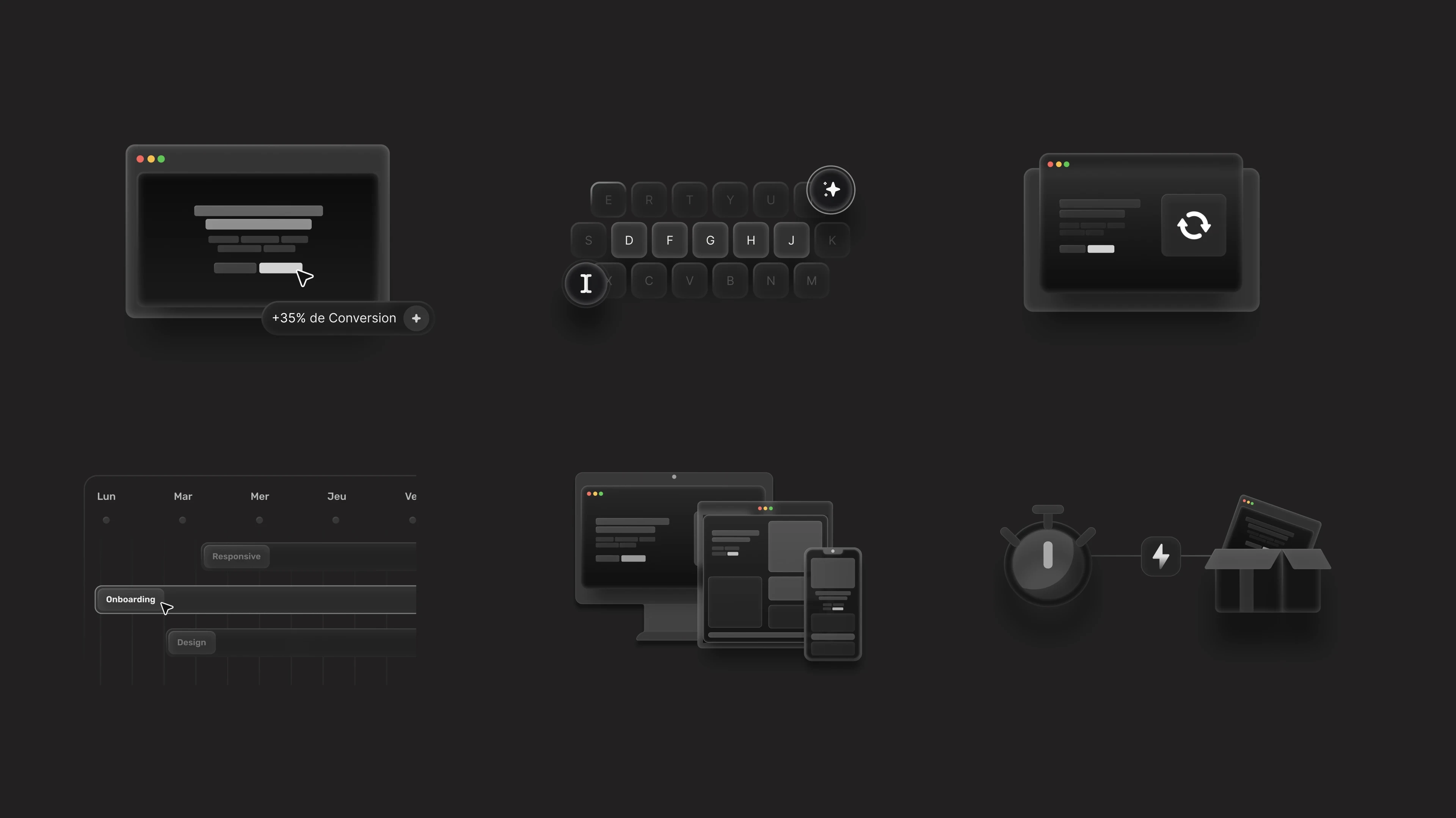 Glassmorphic Modern Web Graphics