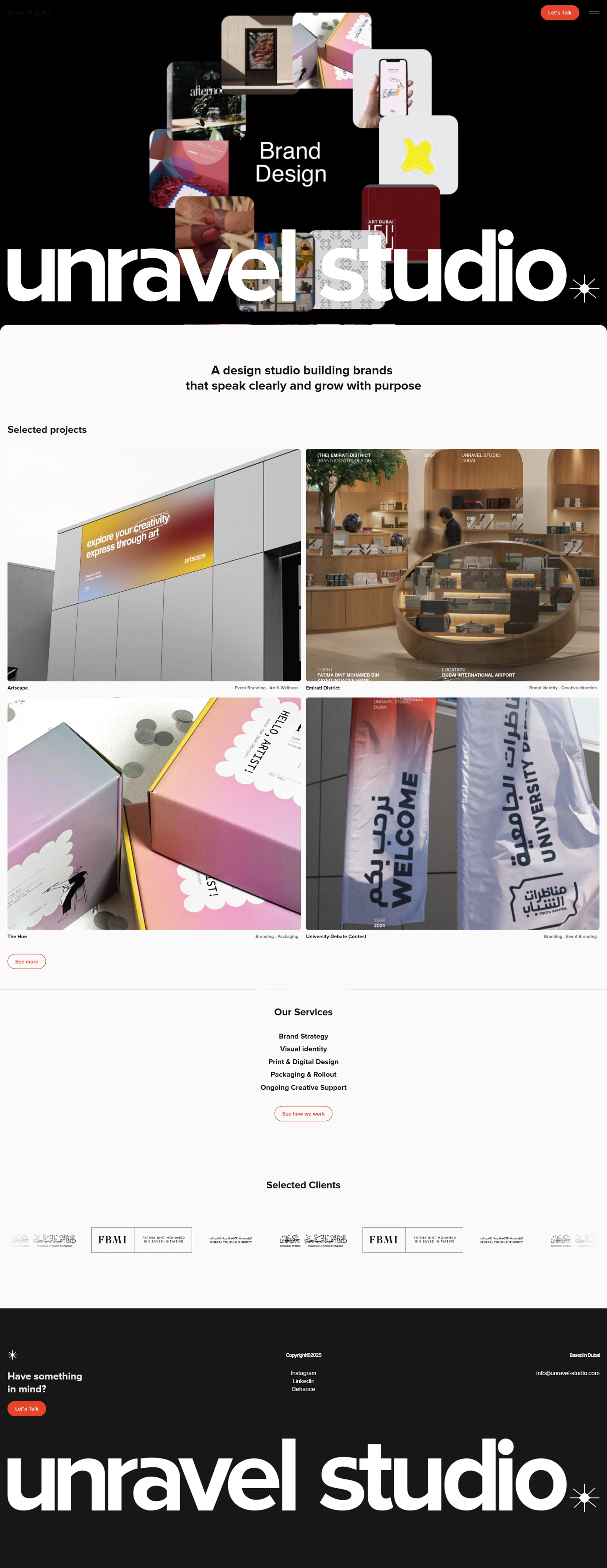 Landing page