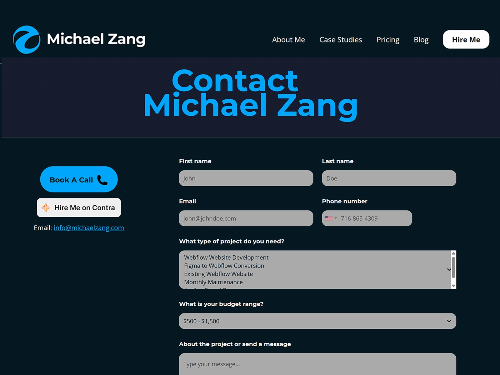 Contact Page