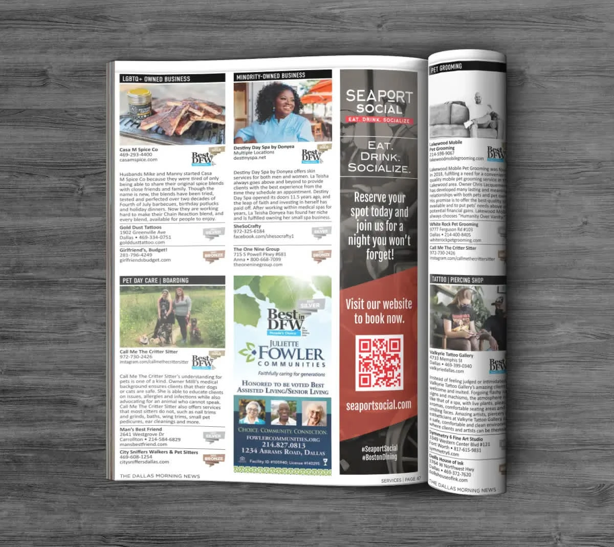 Print Ad - Layout done in InDesign and image enhancement done in Photoshop.