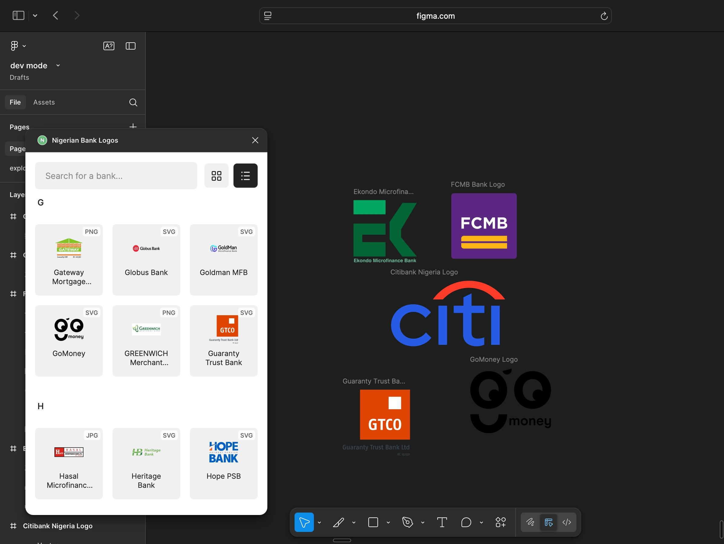 *Figma plugin interface showing logo insertion workflow*