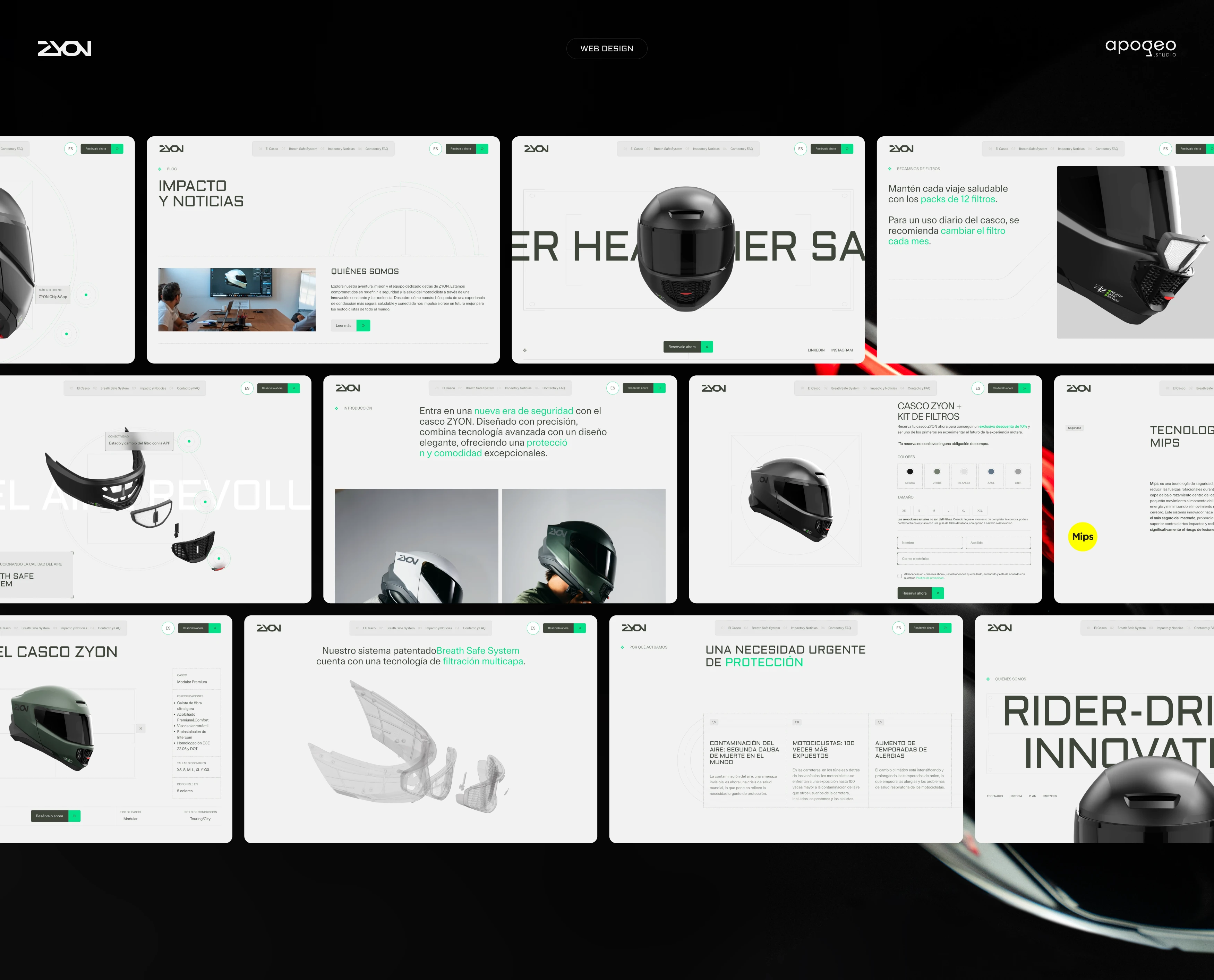 Webflow Development Screens