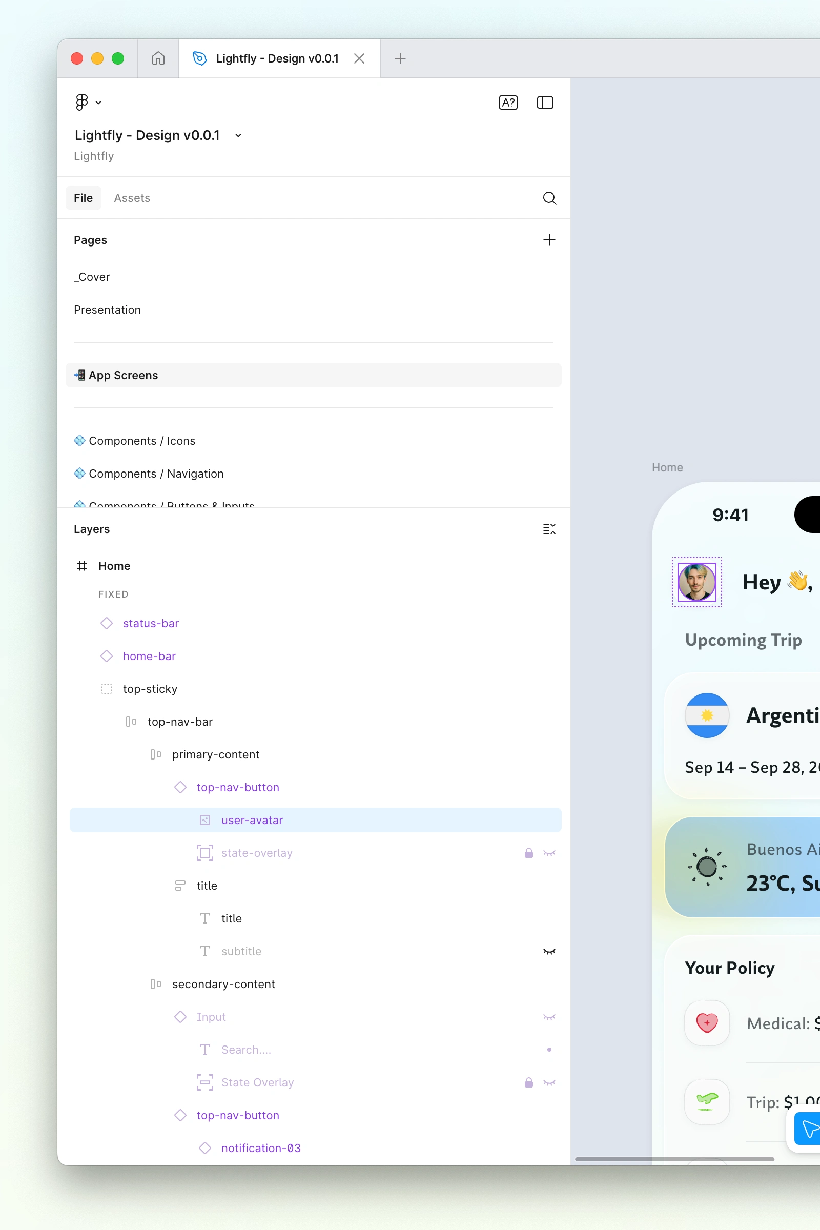Figma doc ready for dev handoff